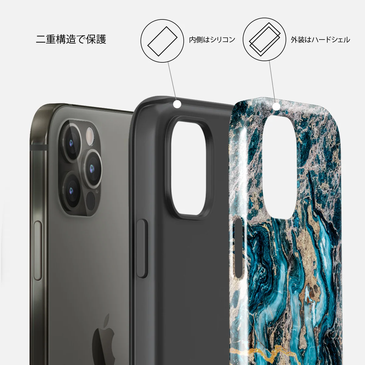 Mystic River - Blue Marble iPhone 12 Pro Max ケース
