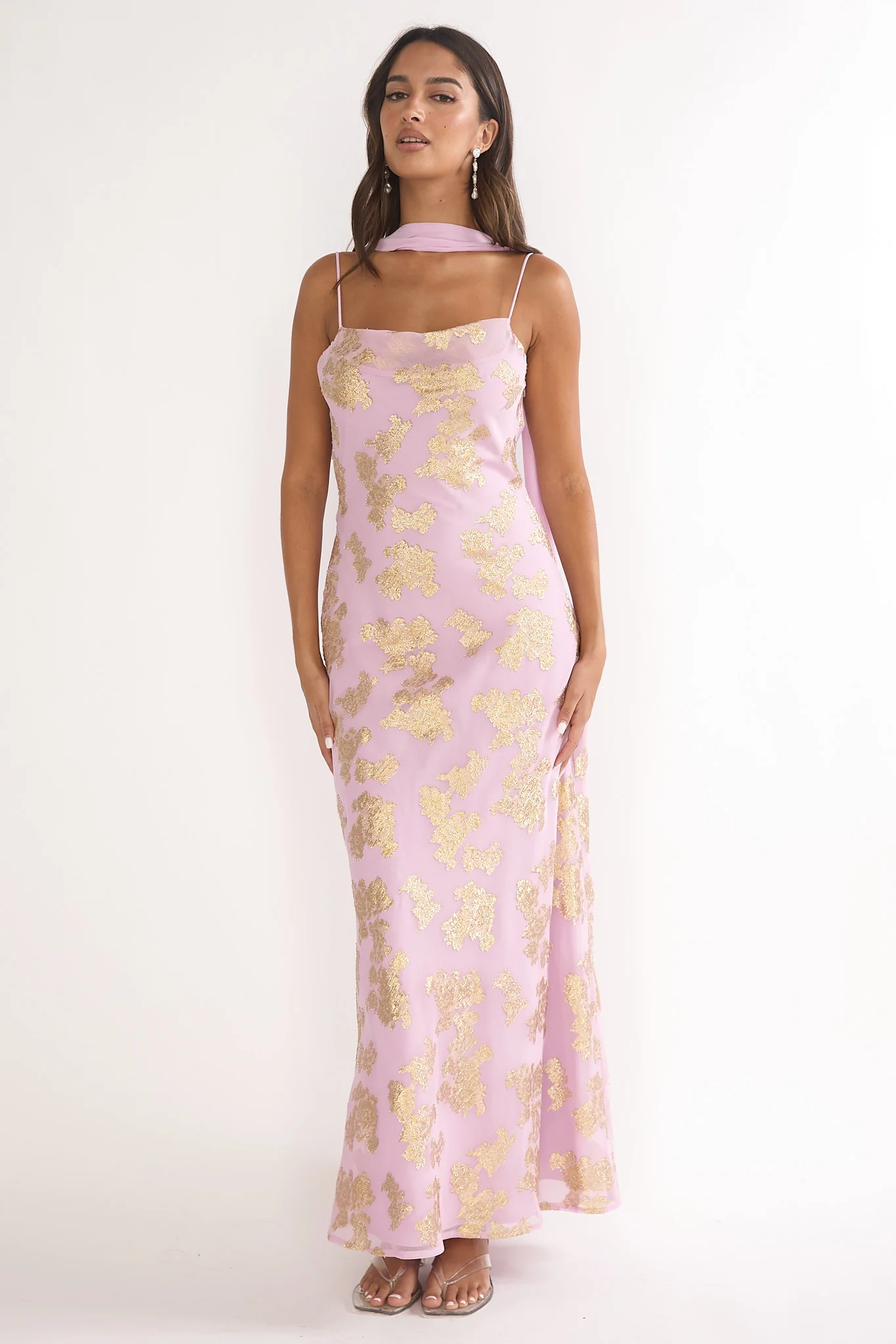 Helsi Cowl Back Maxi Dress Pink - luluinthesky