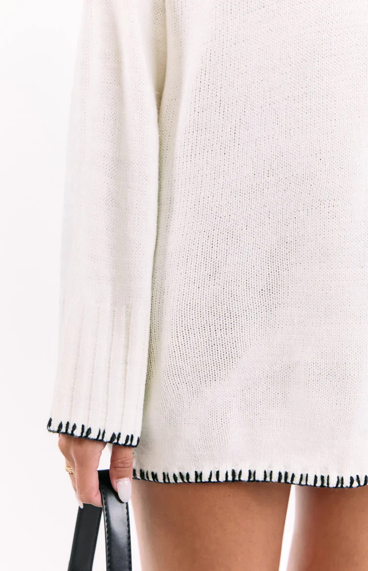 Flynn Cream Sweater Dress