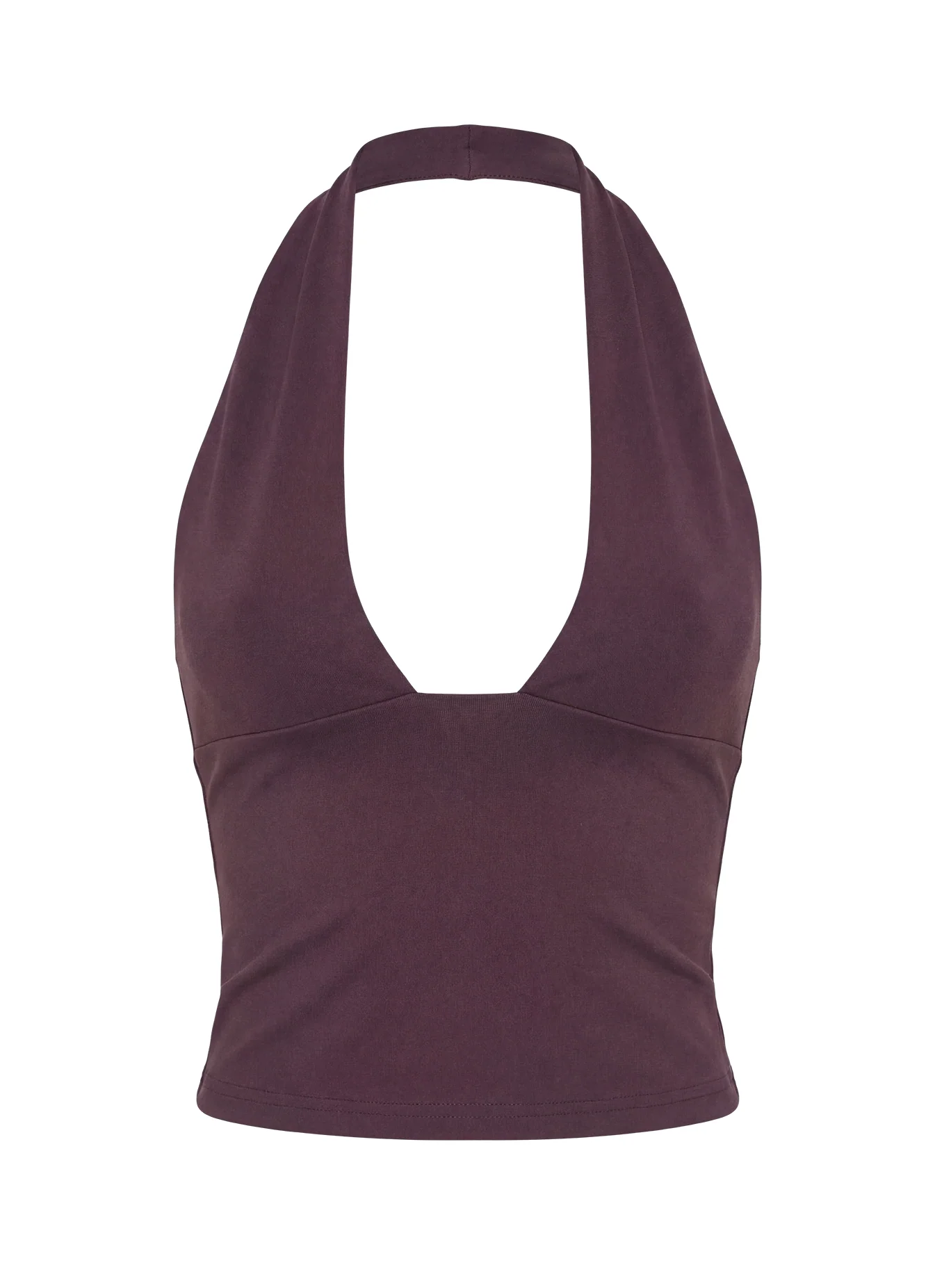 Daily Define Halter Tank Top Aubergine