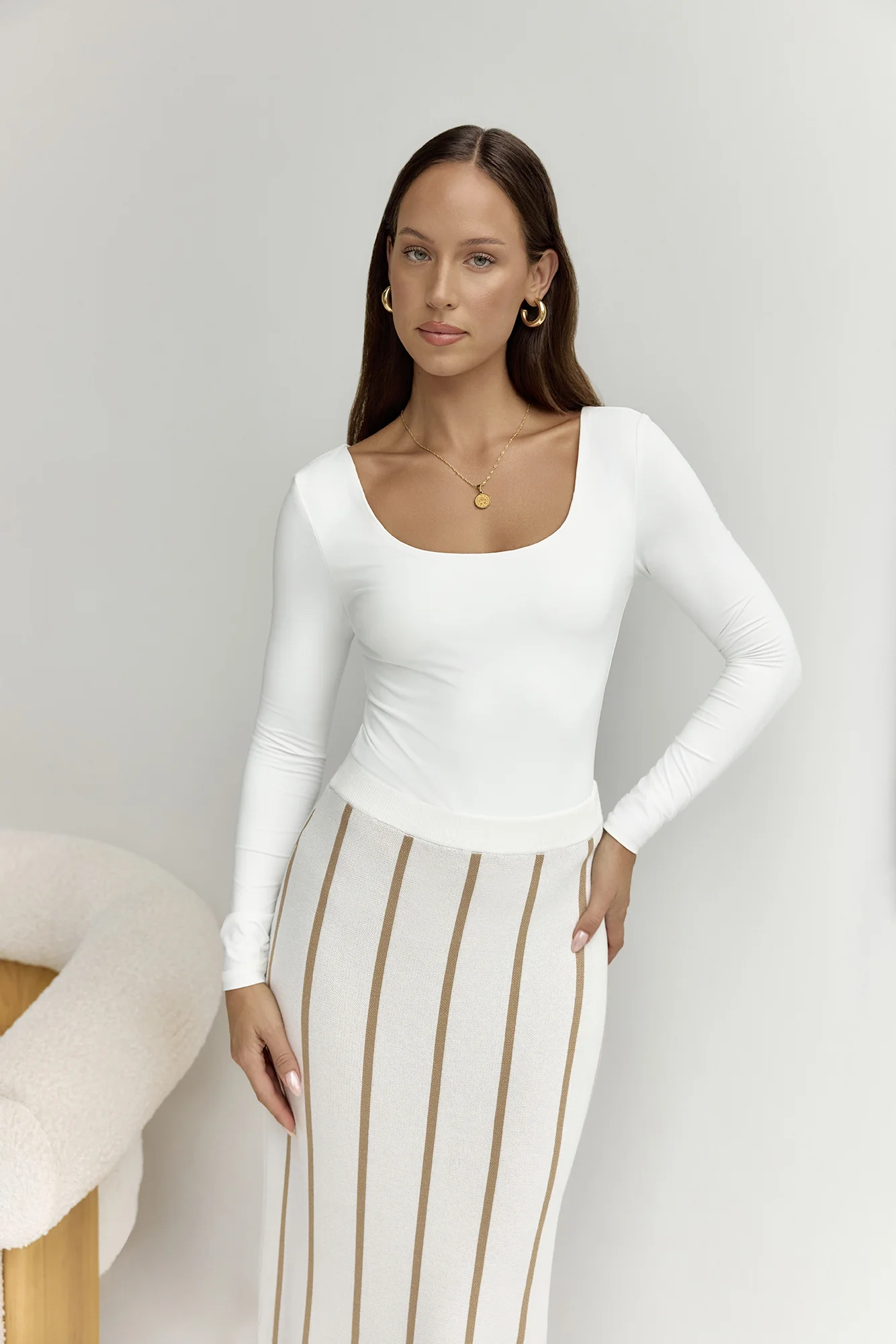 BASE Second Skin Long Sleeve Bodysuit White