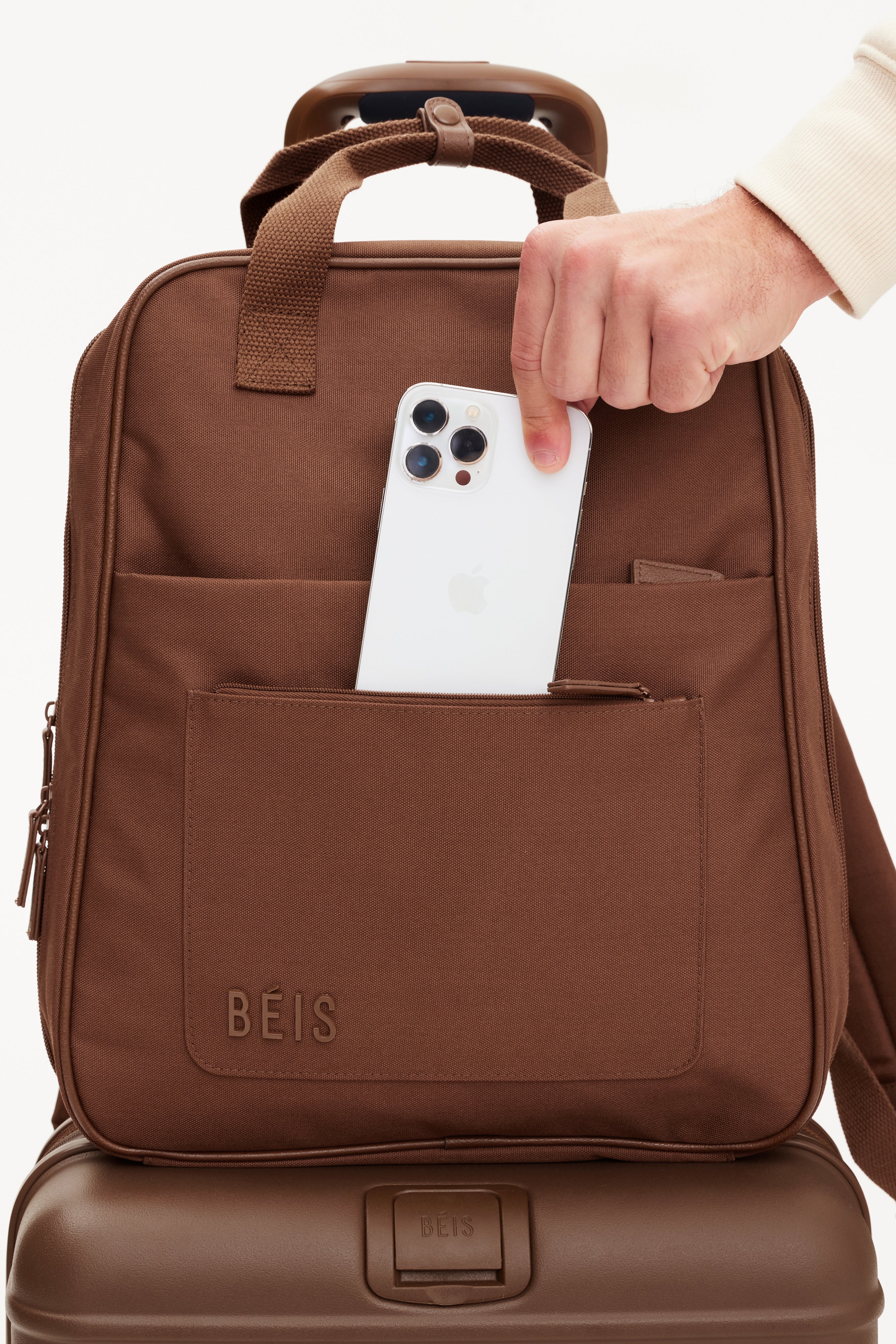 BEIS 'The Expandable Backpack in Maple
