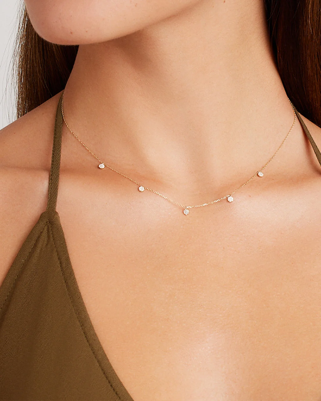 14K Diamond Pav�� Flutter Necklace