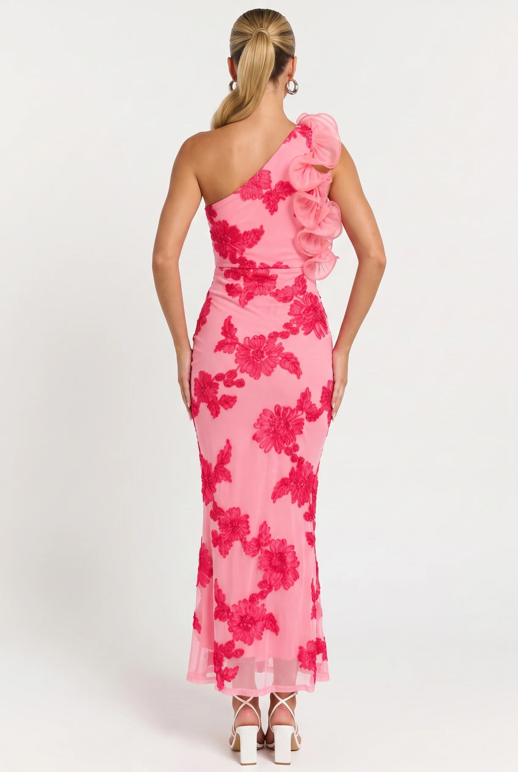 Bougainvillea One Shoulder Maxi Dress