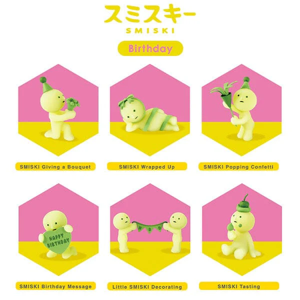 Smiski 10th Birthday Series Collectible Glow in the Dark Figurine Blind Box (1pc)