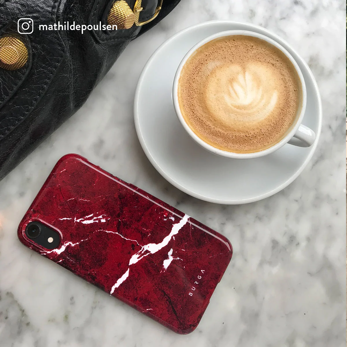 Iconic Red Ruby - Marble iPhone 12 Mini ケース