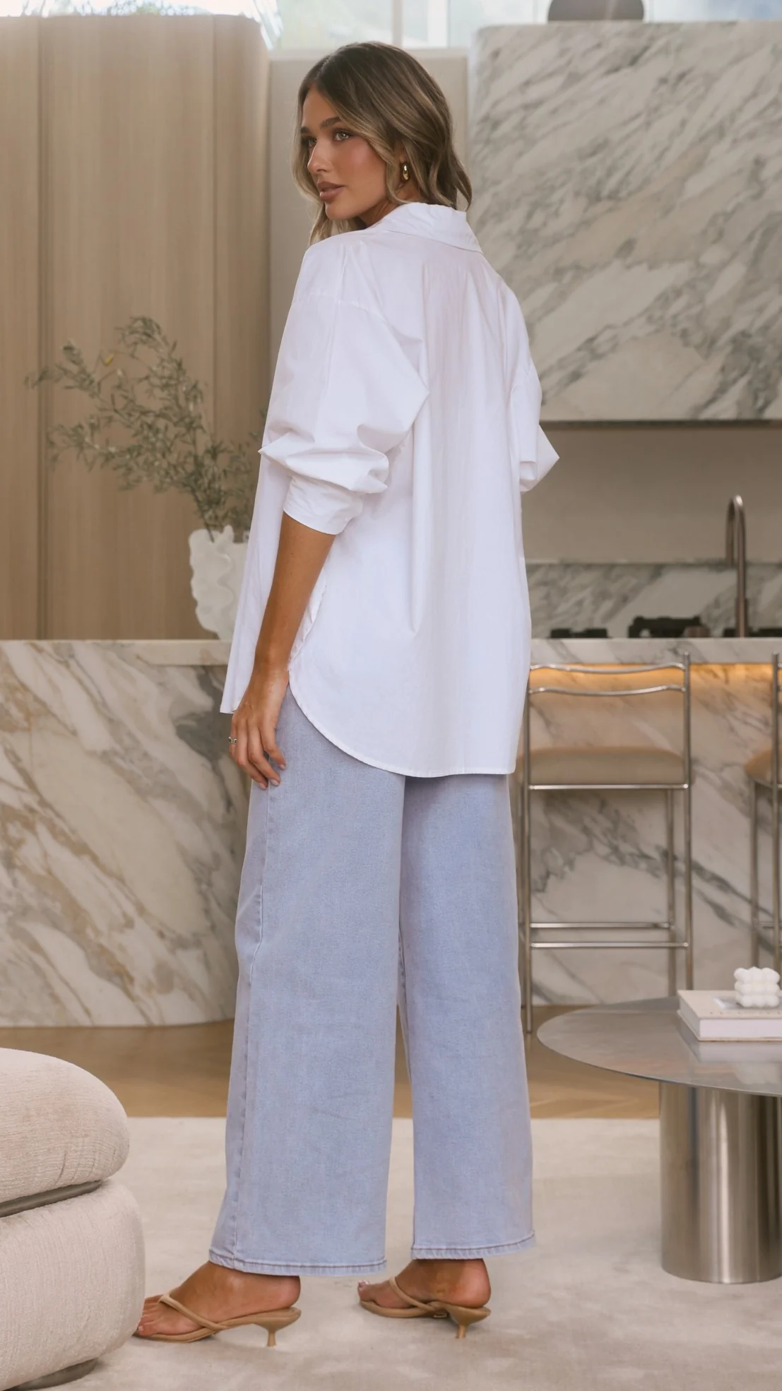 Nyra Wide Leg Jeans - Light Denim