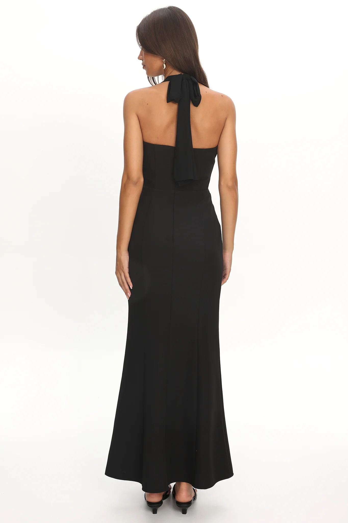 Vibes Halterneck Maxi Dress Black - luluinthesky