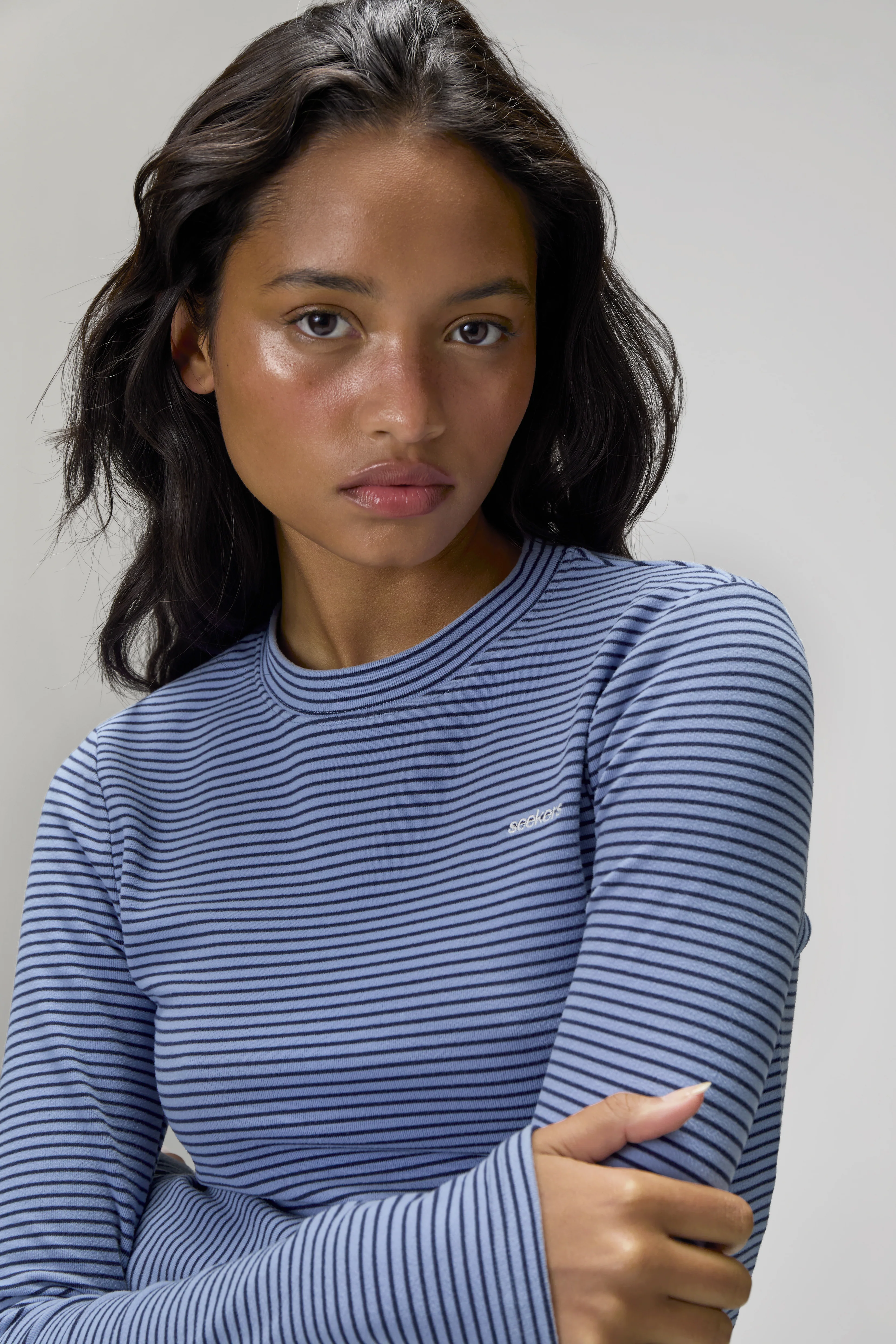 Wilbur Soft Longsleeve Top in Blue
