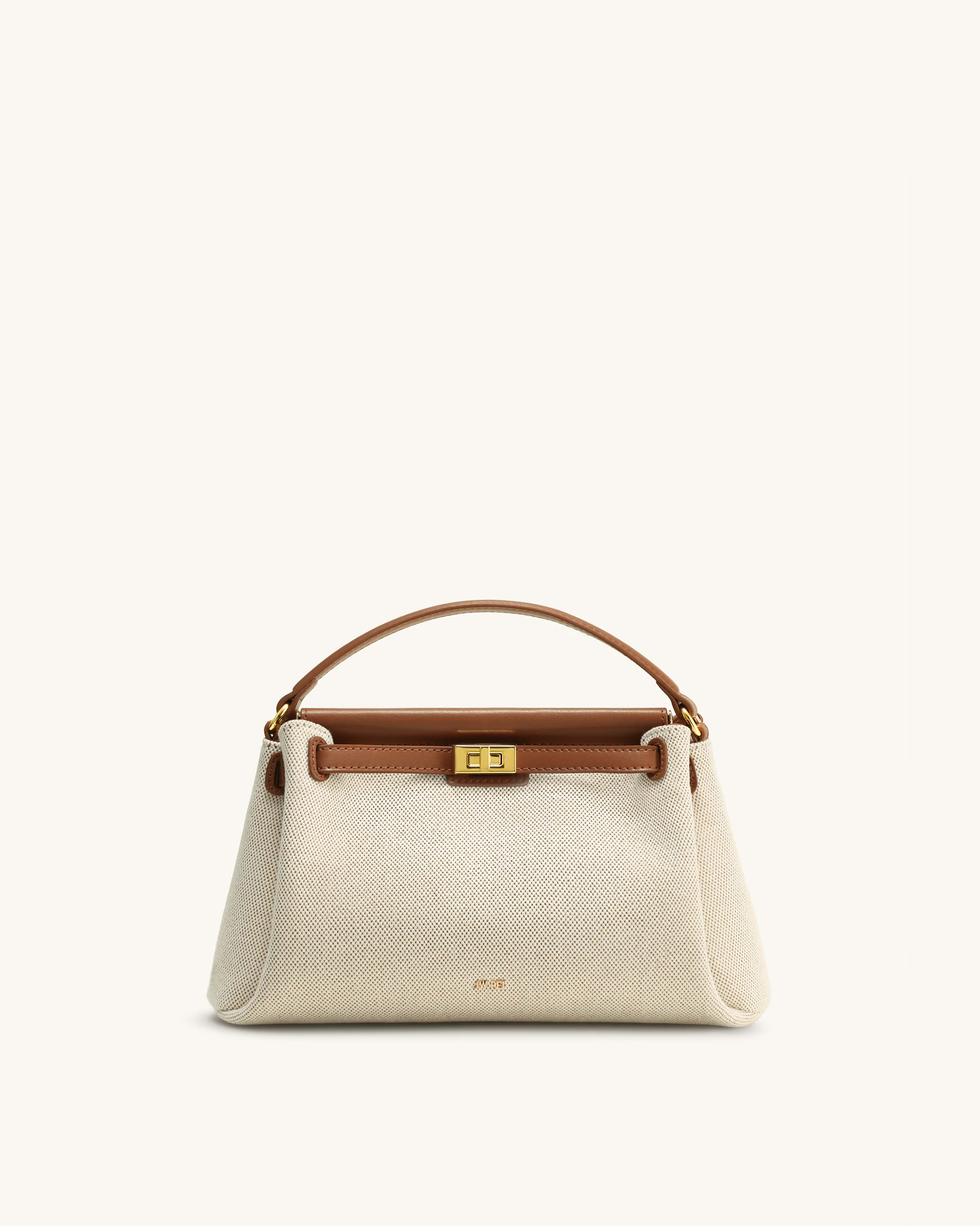 Carmen Top Handle Bag - Brown Canvas