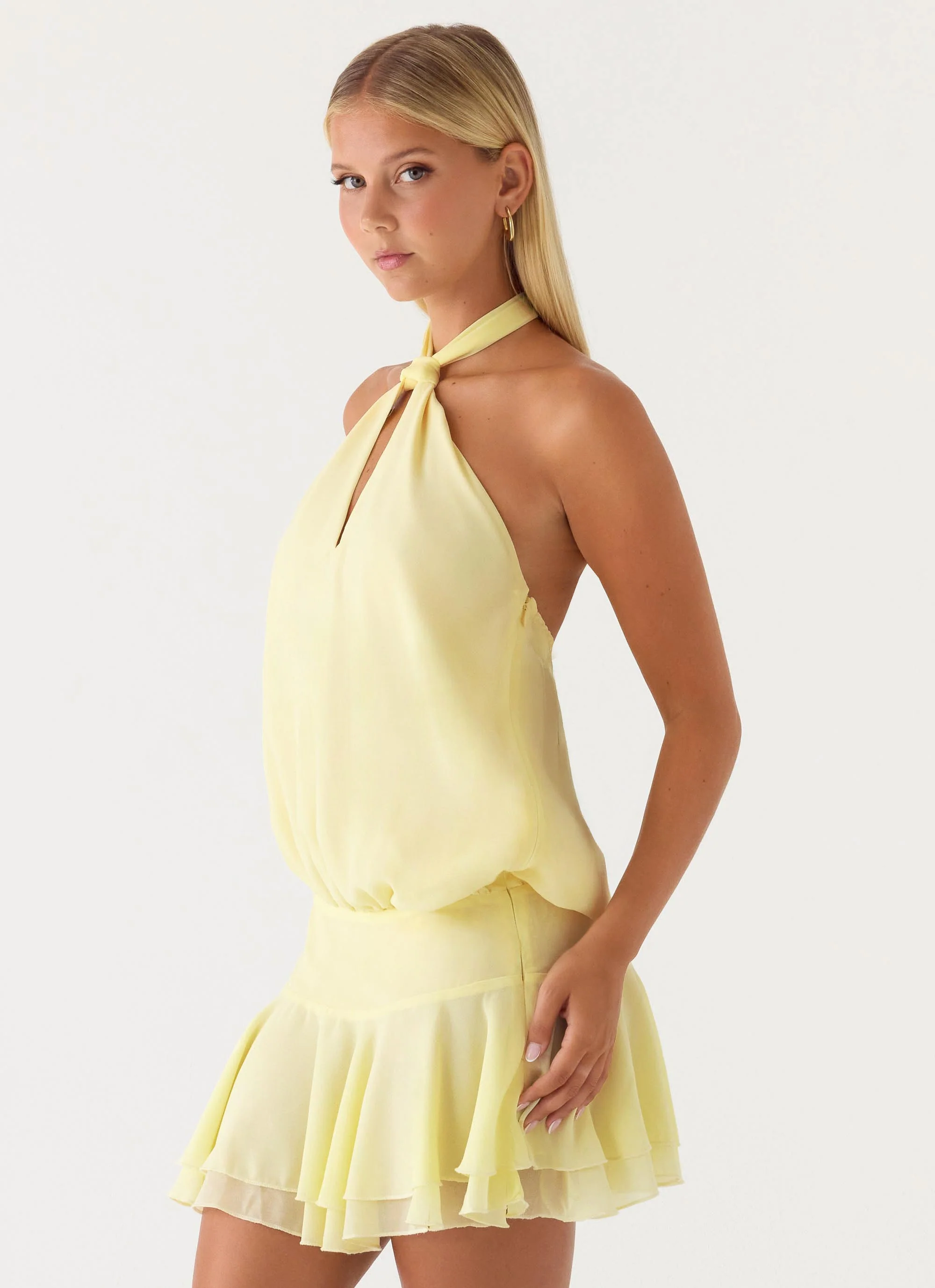 Beginning Mini Dress - Butter Yellow - luluinthesky