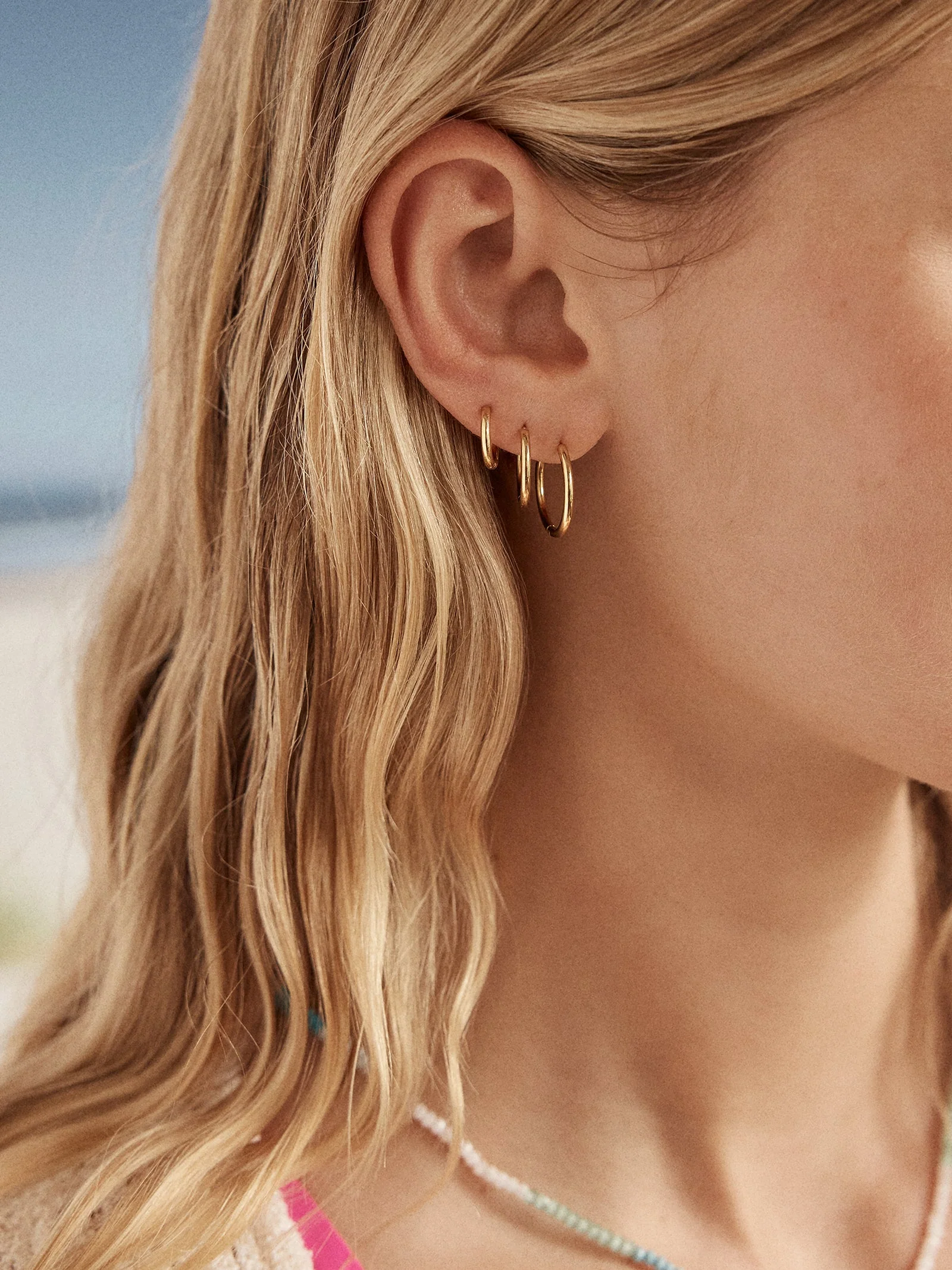 Verbena Waterproof Earring Set - Gold