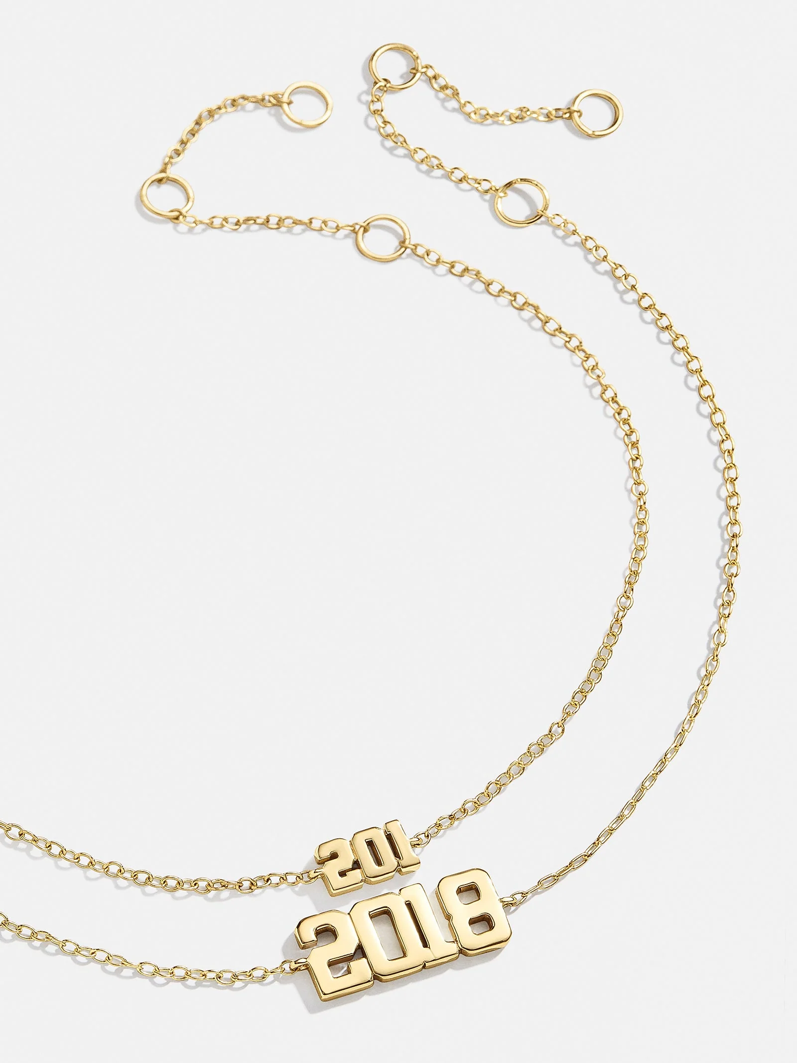 14K Gold Varsity Font Custom Number Bracelet - Varsity Font Numbers