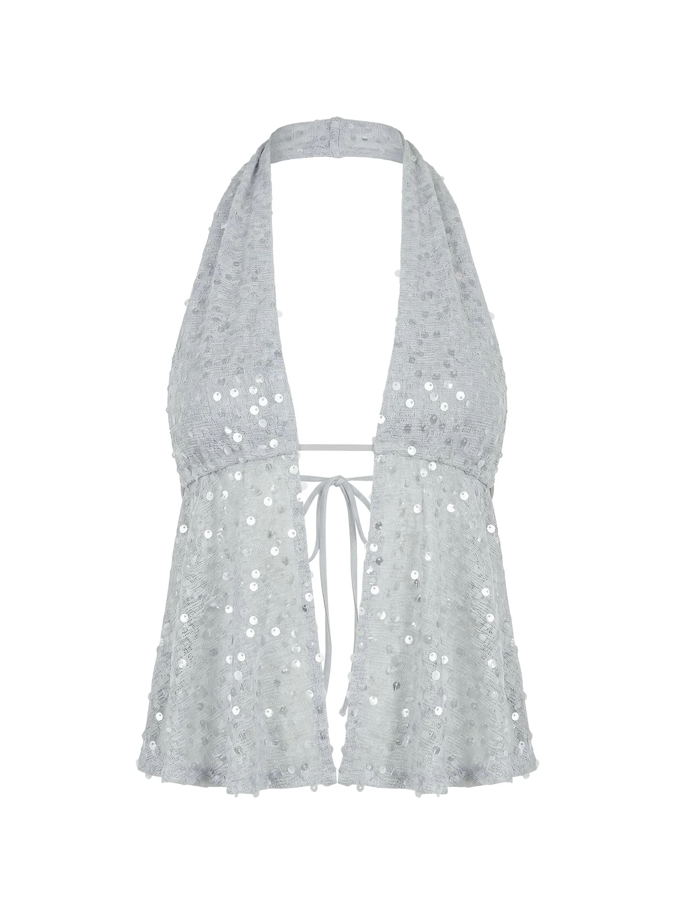 Bright Futures Halter Shimmer Top Lilac
