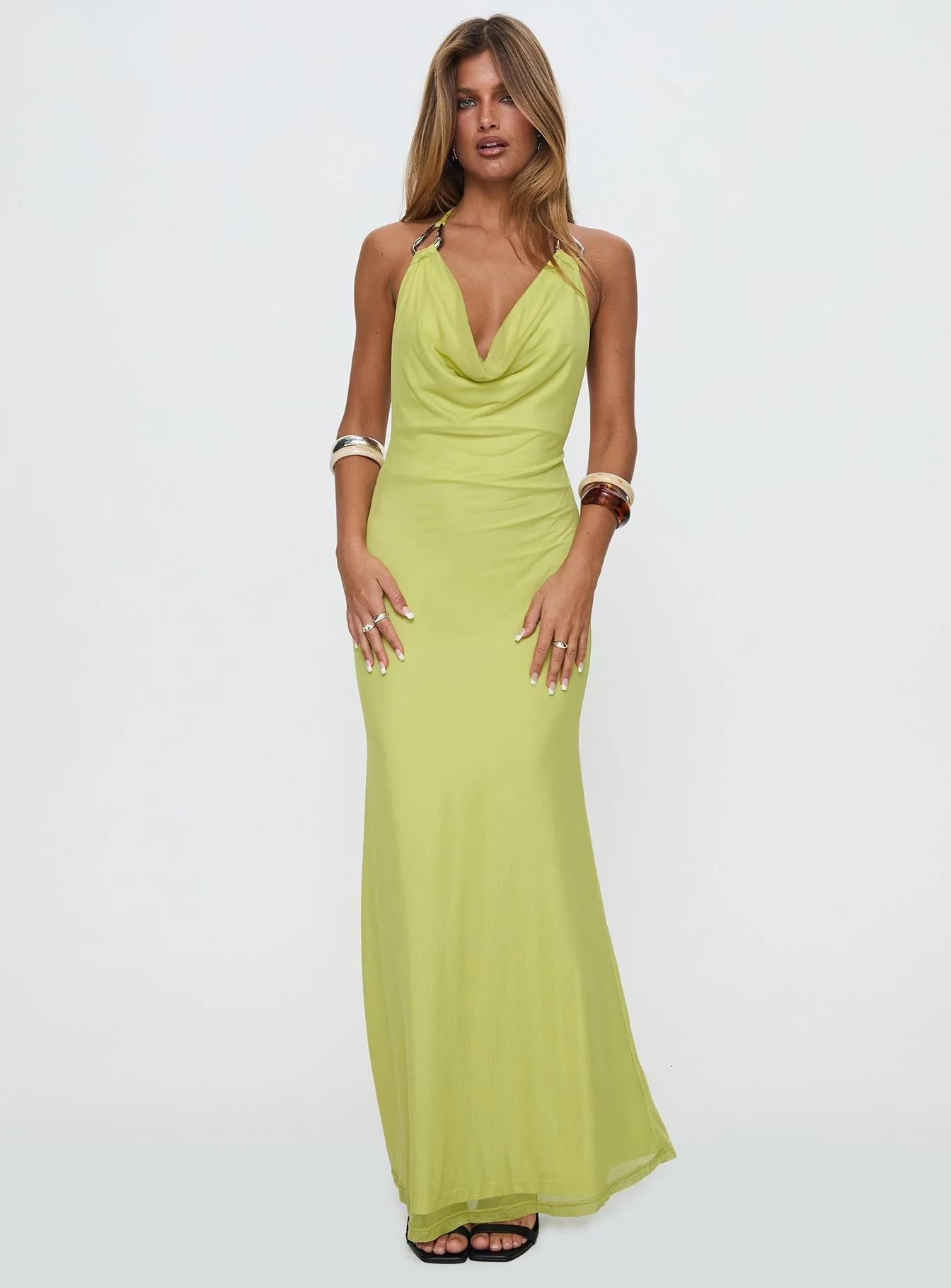 Rhaenyra Halter Maxi Dress Green