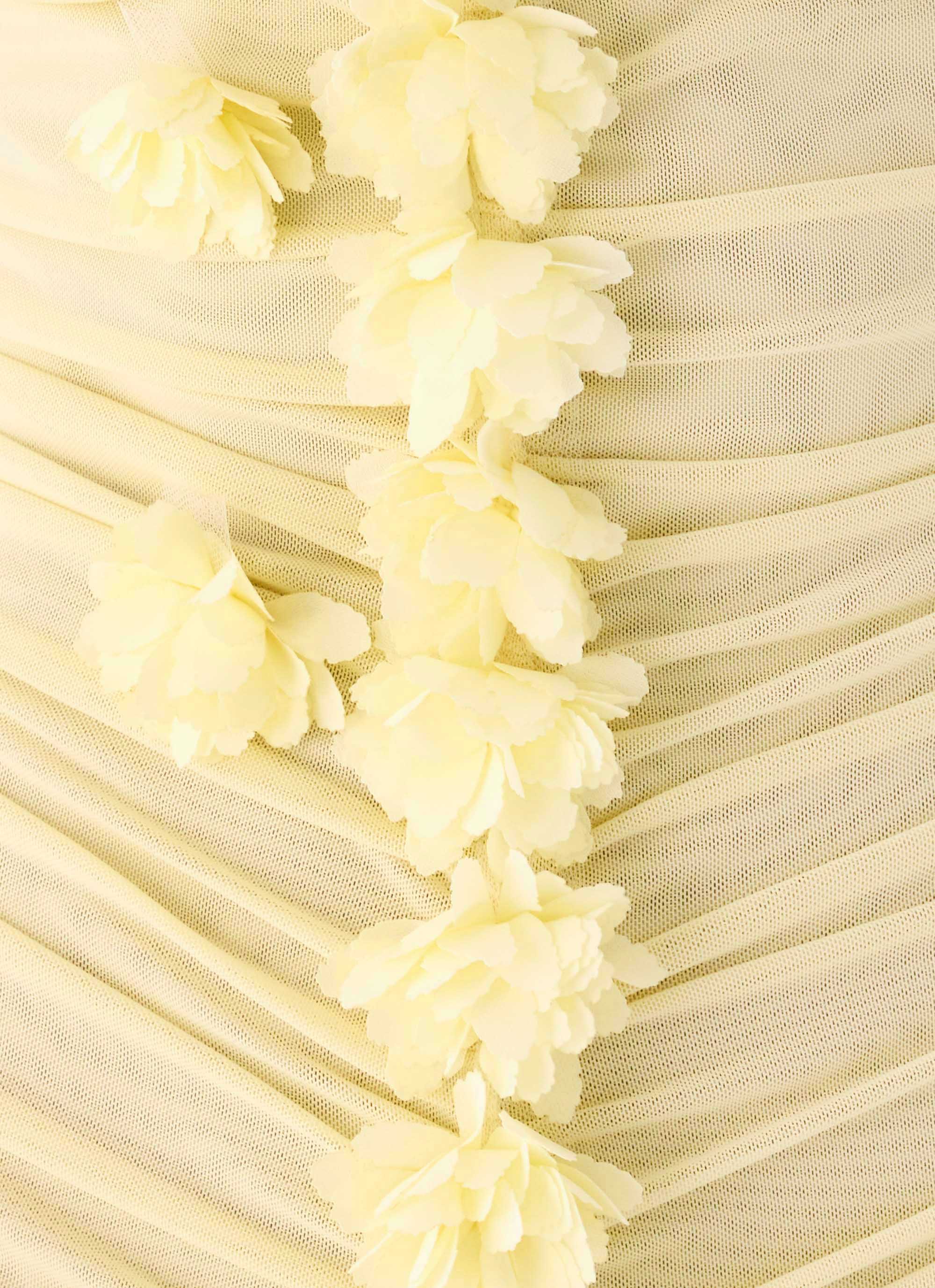 Marcia Flower Maxi Dress - Yellow - luluinthesky