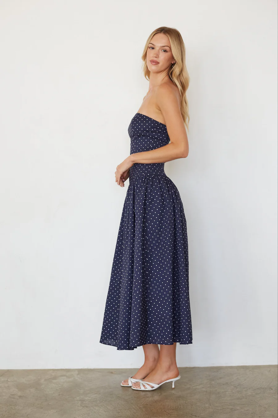 Joey Polka Dot Midi Dress - luluinthesky