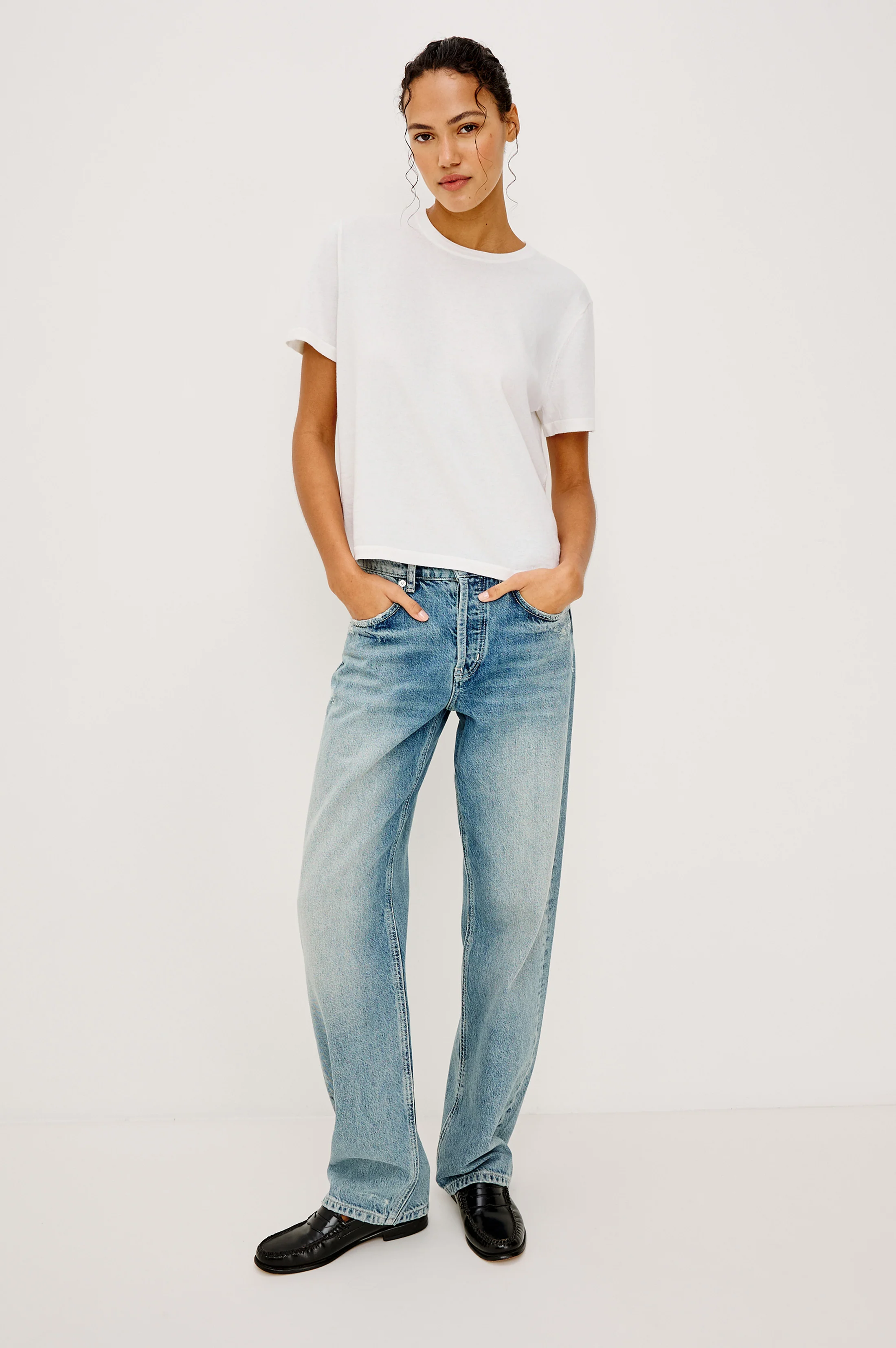 Cotton Cashmere T-Shirt - White