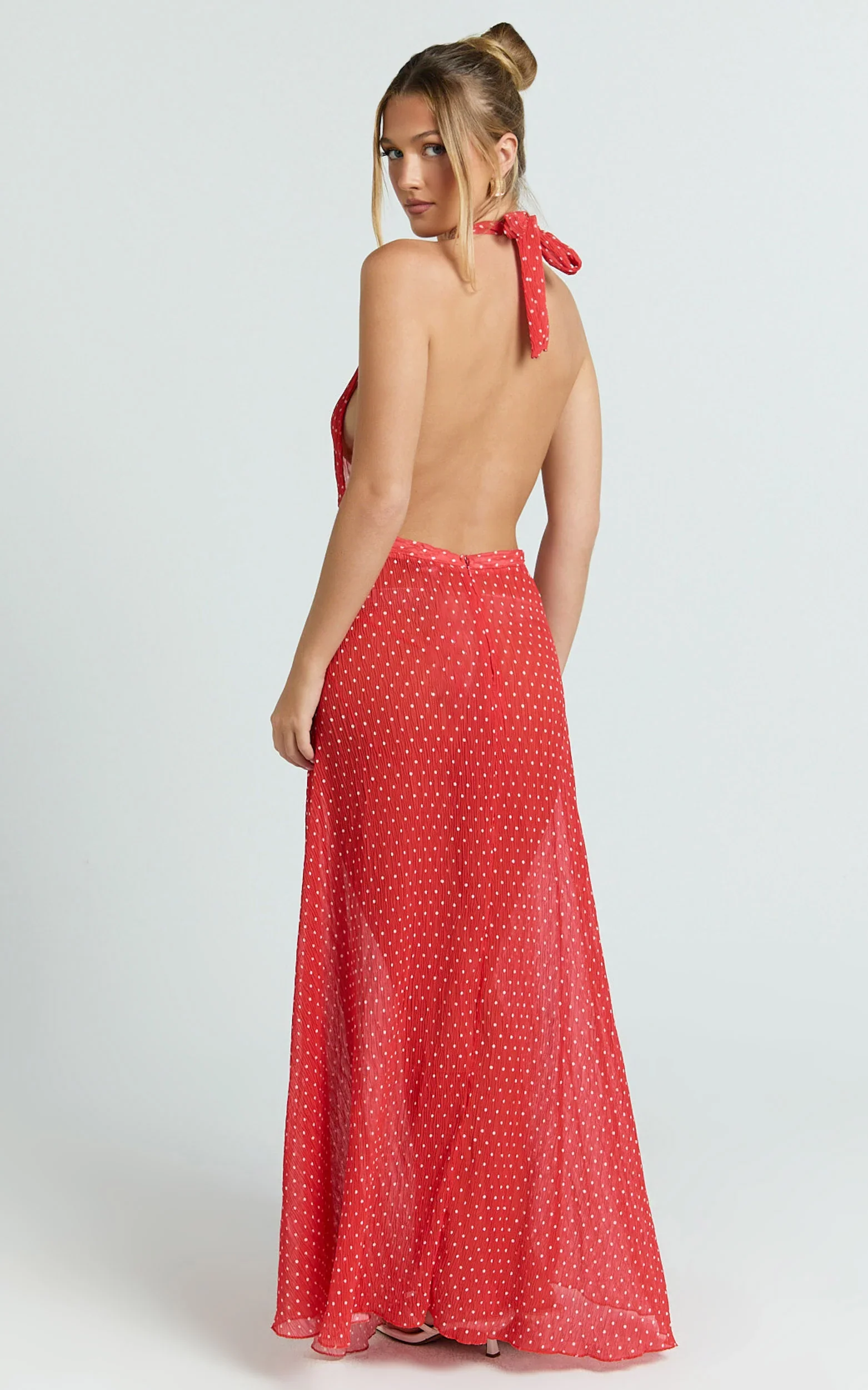 Lioness - District Maxi Dress - In Tomato Polka