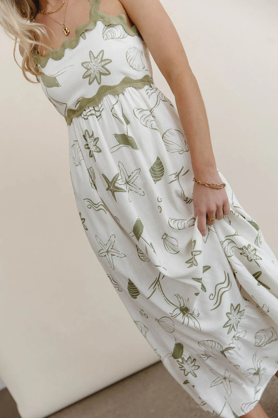 Lucy Sea Print Maxi Dress