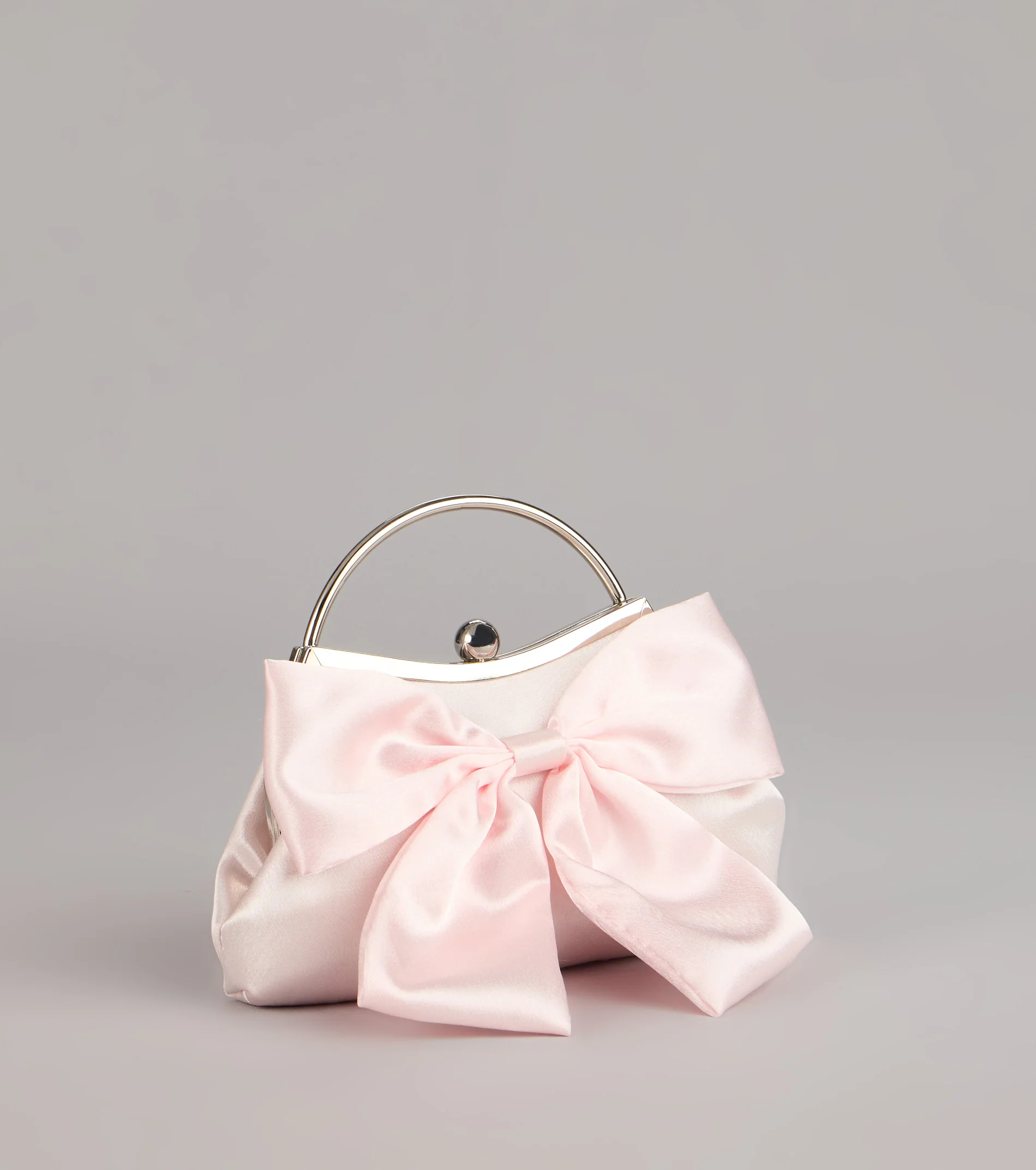Sweet Luxe Satin Bow Clutch Purse