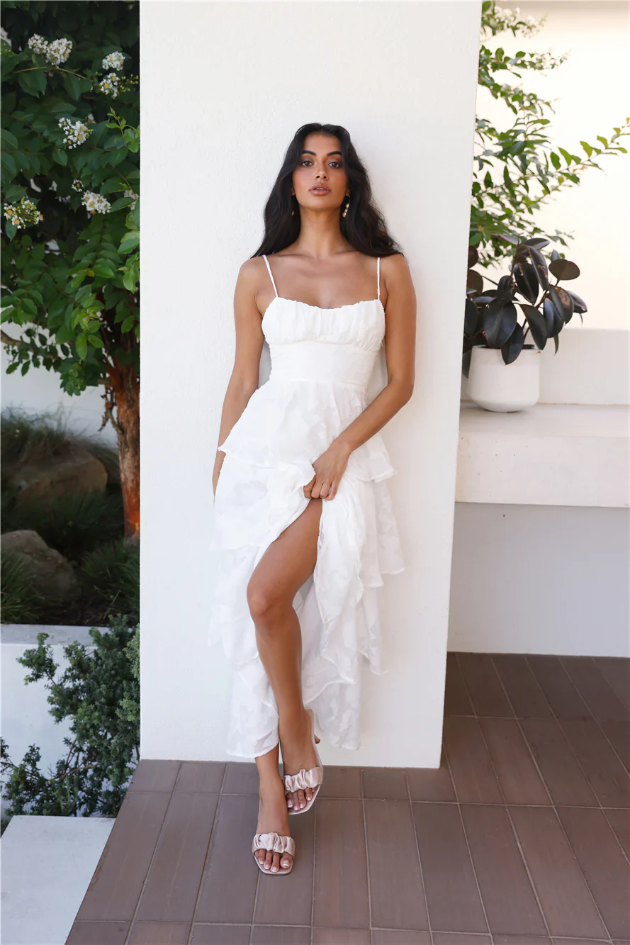 Thriving Now Maxi Dress White