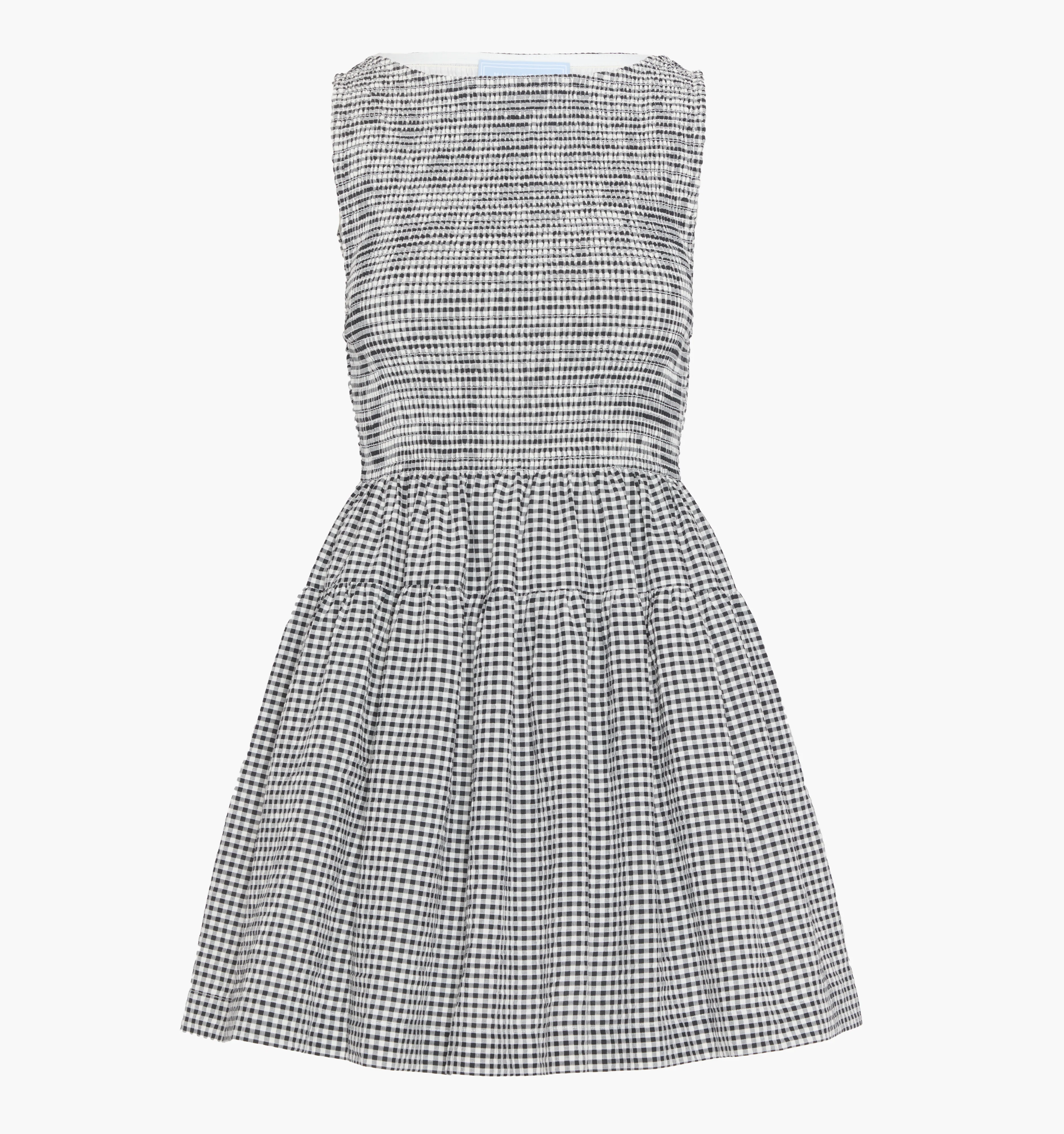 The Cosima Mini Nap Dress - Black/Sand Gingham