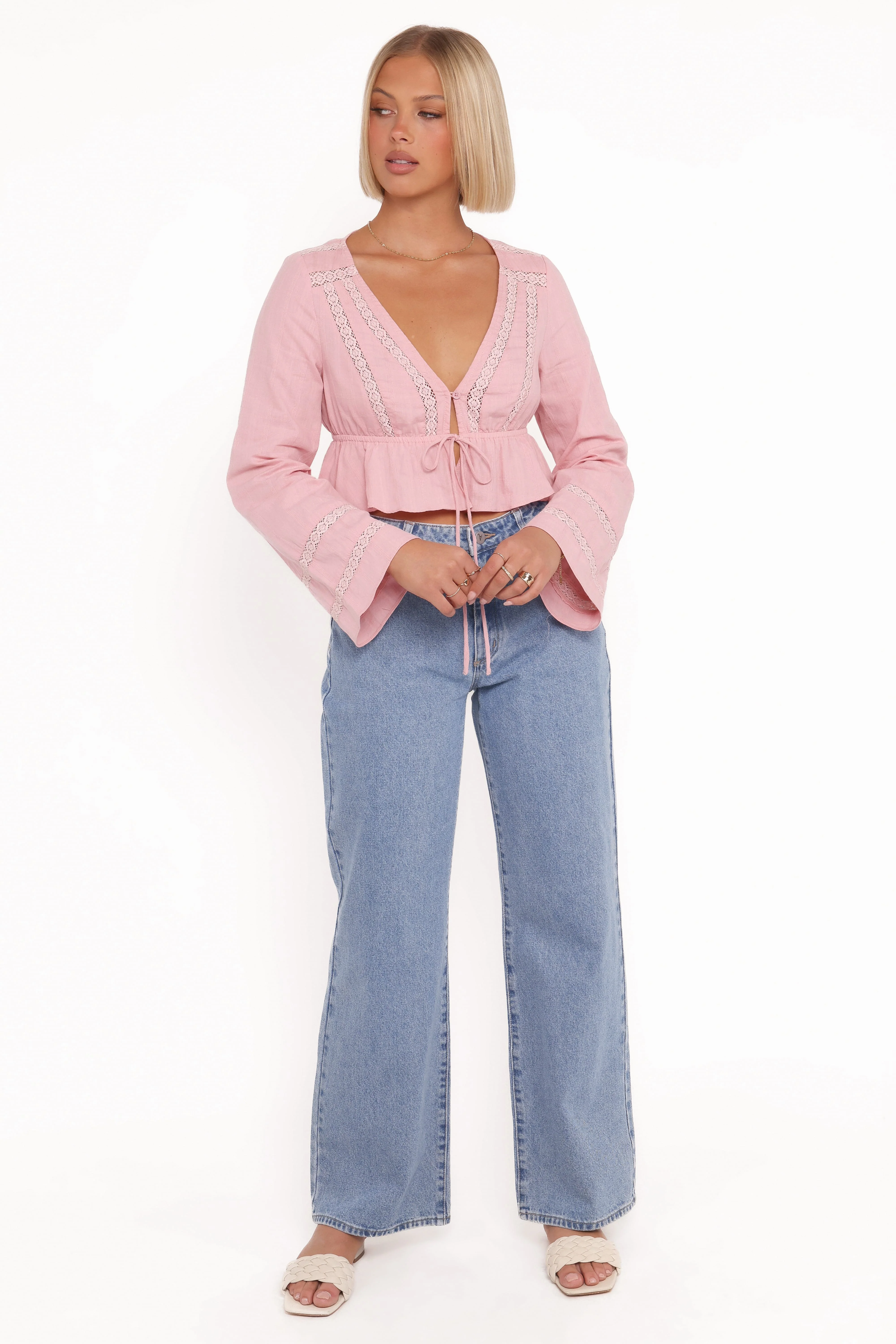 Reed Long Sleeve Top - Pink