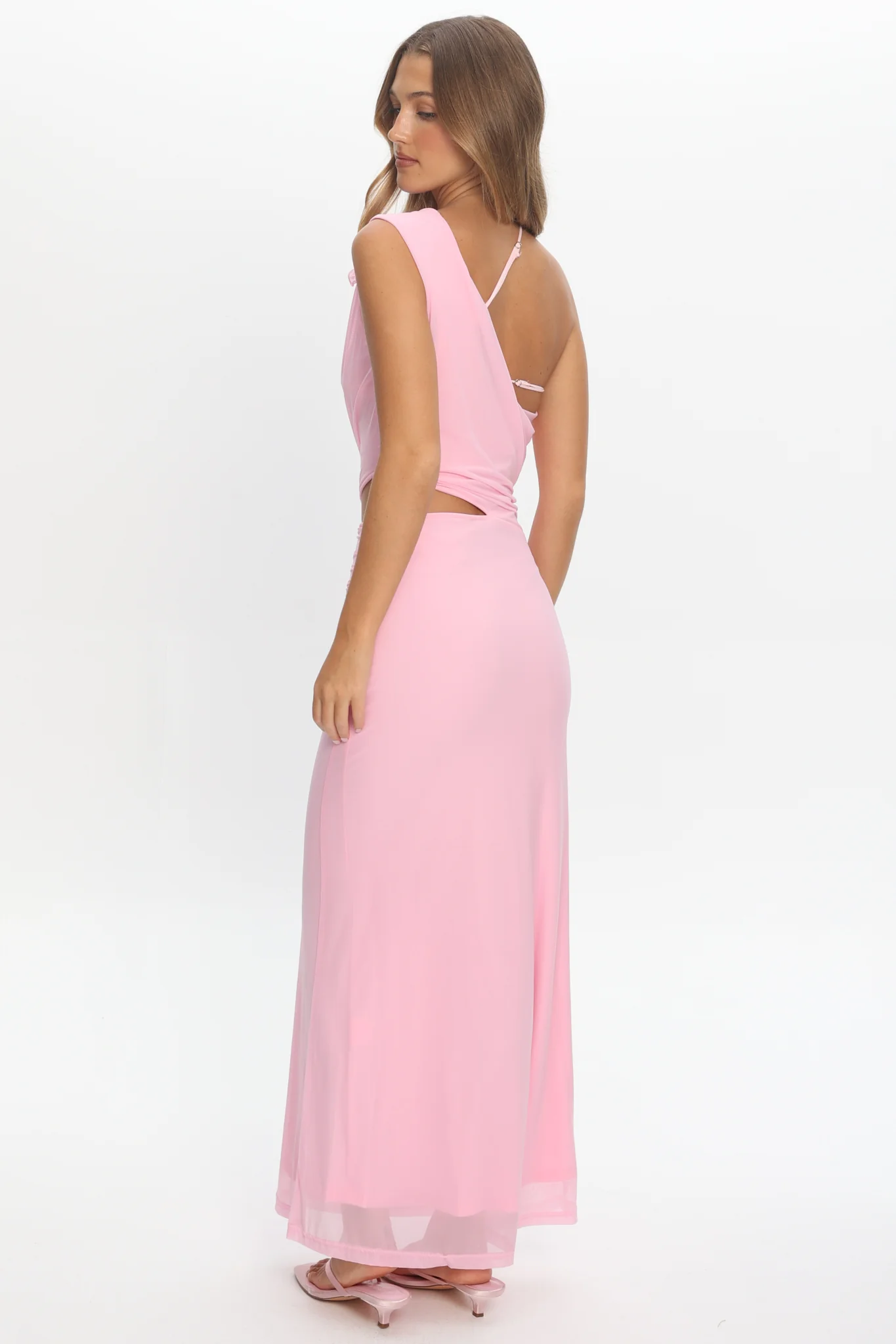 Out Loud Cut-Out Drape Maxi Dress Cheek - luluinthesky