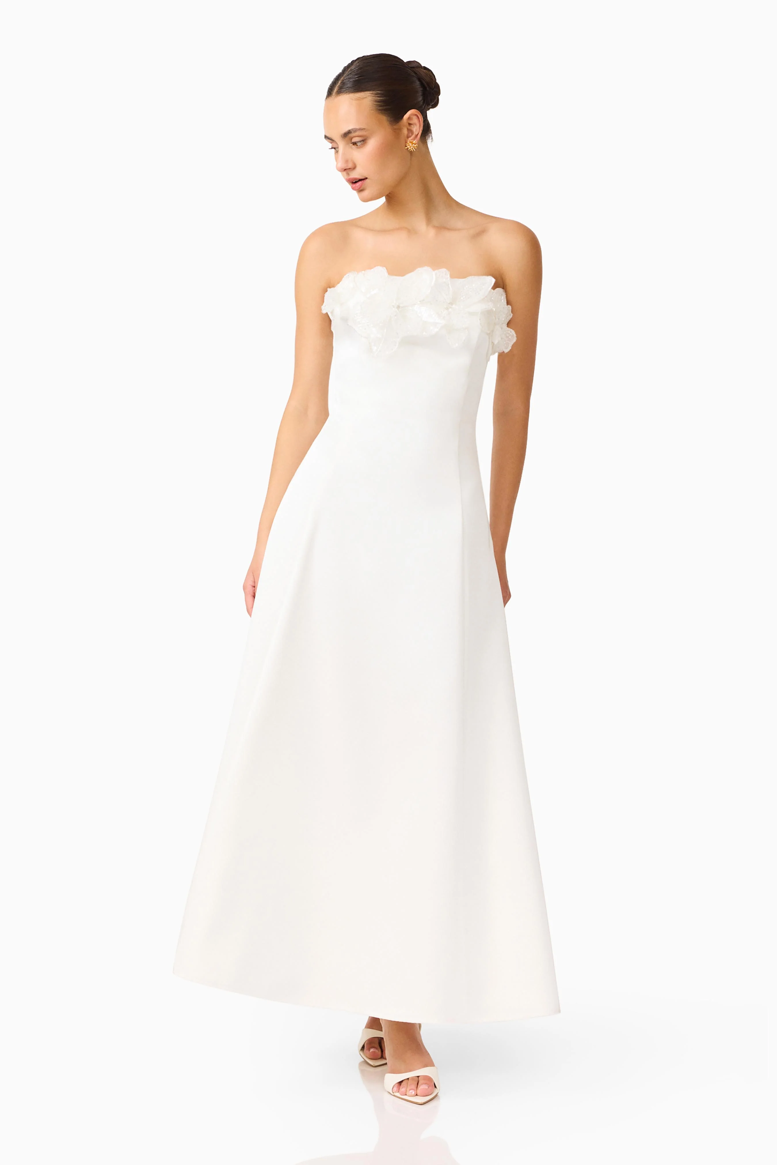 Espera Strapless Gown in White