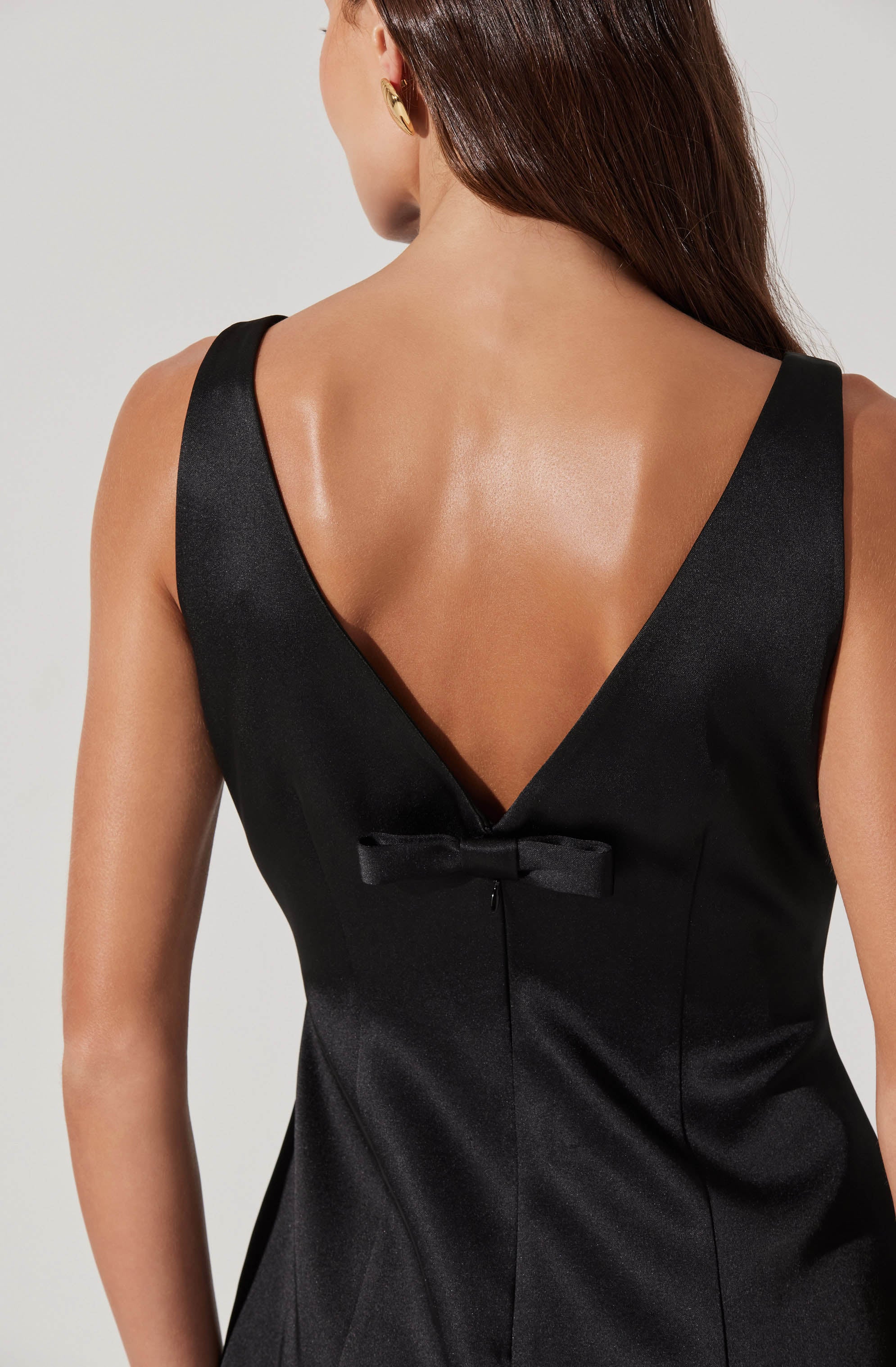 Alisanne Satin Mini Dress - luluinthesky