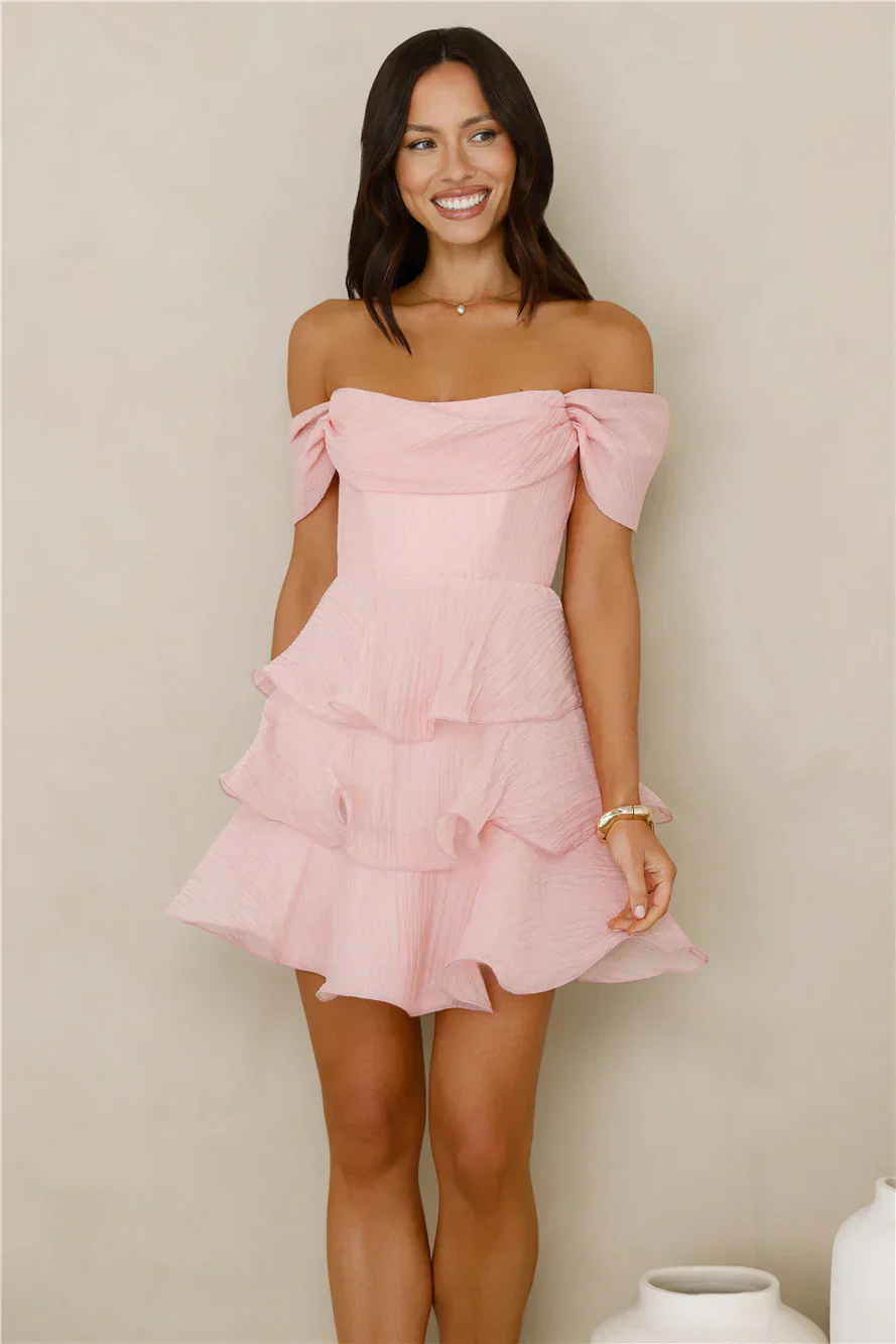 Pretty In The Sun Off Shoulder Mini Dress