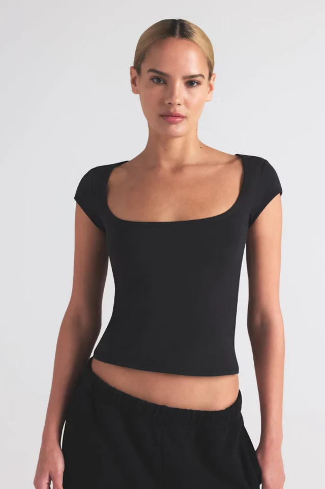 SKIMS Cotton Jersey Scoop Neck T-Shirt