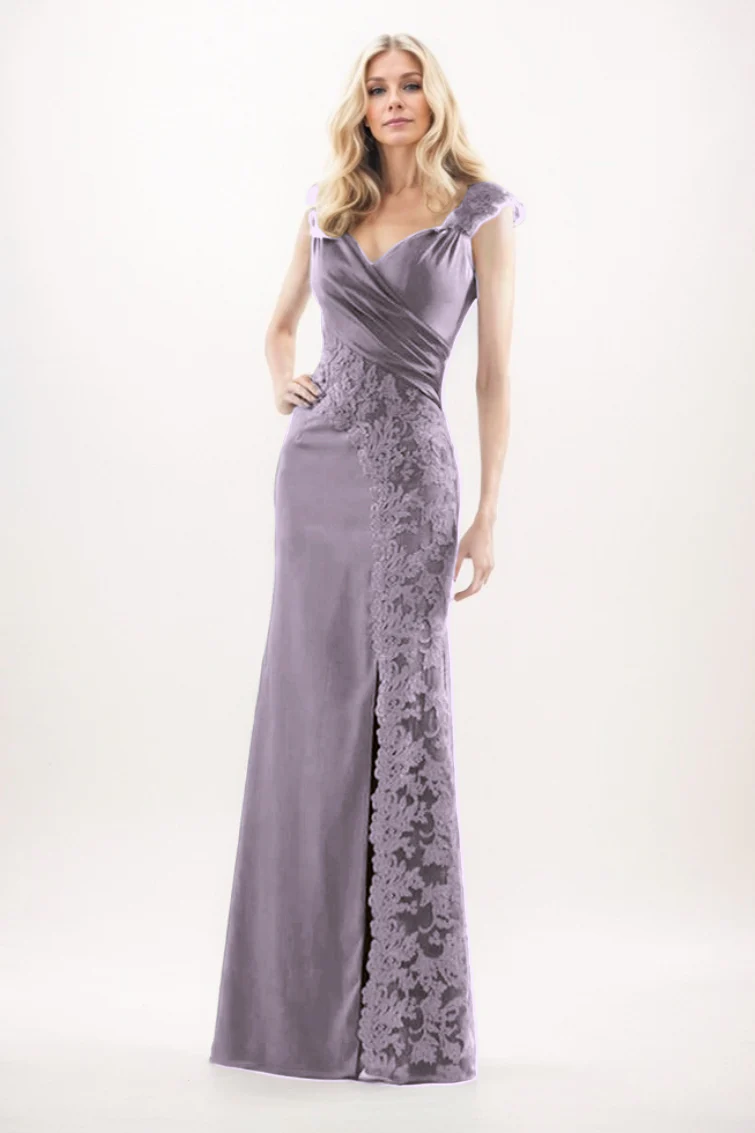 Sheath-Column Maxi Chiffon Mother Of The Bride Dress CM0275