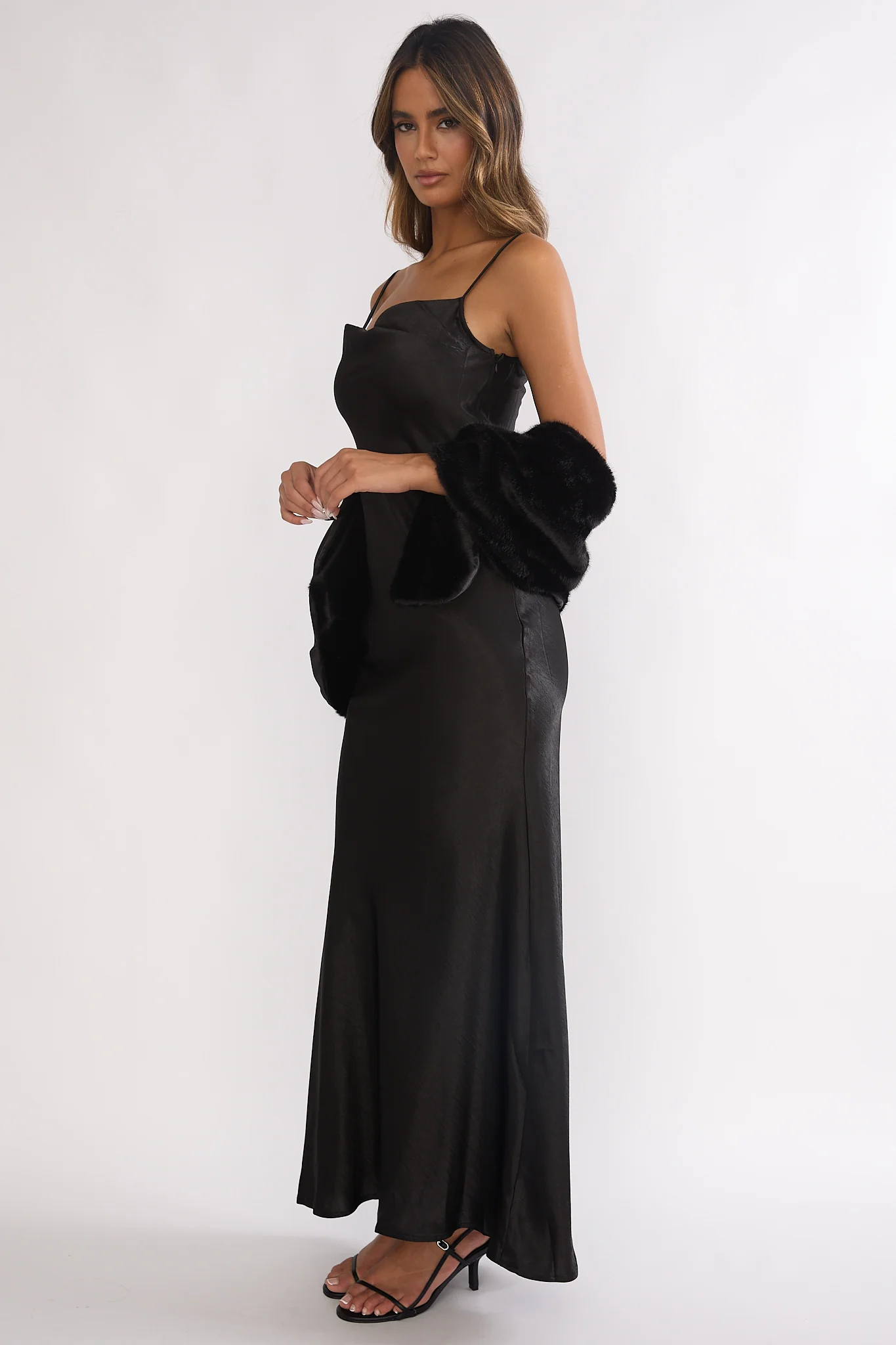 Hadley Cami Scarf Maxi Dress Black