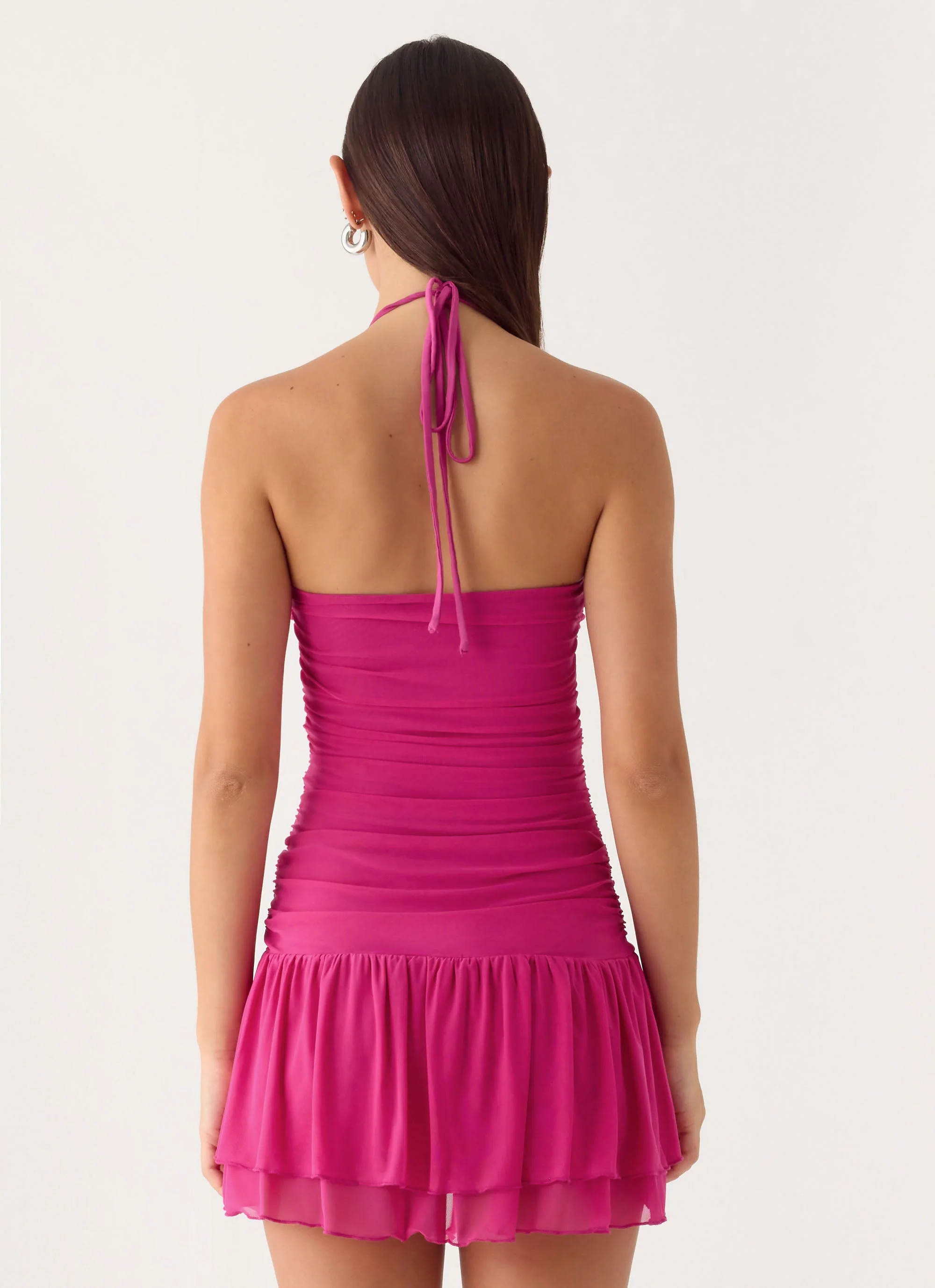 Aminata Mini Dress - Fuchsia - luluinthesky