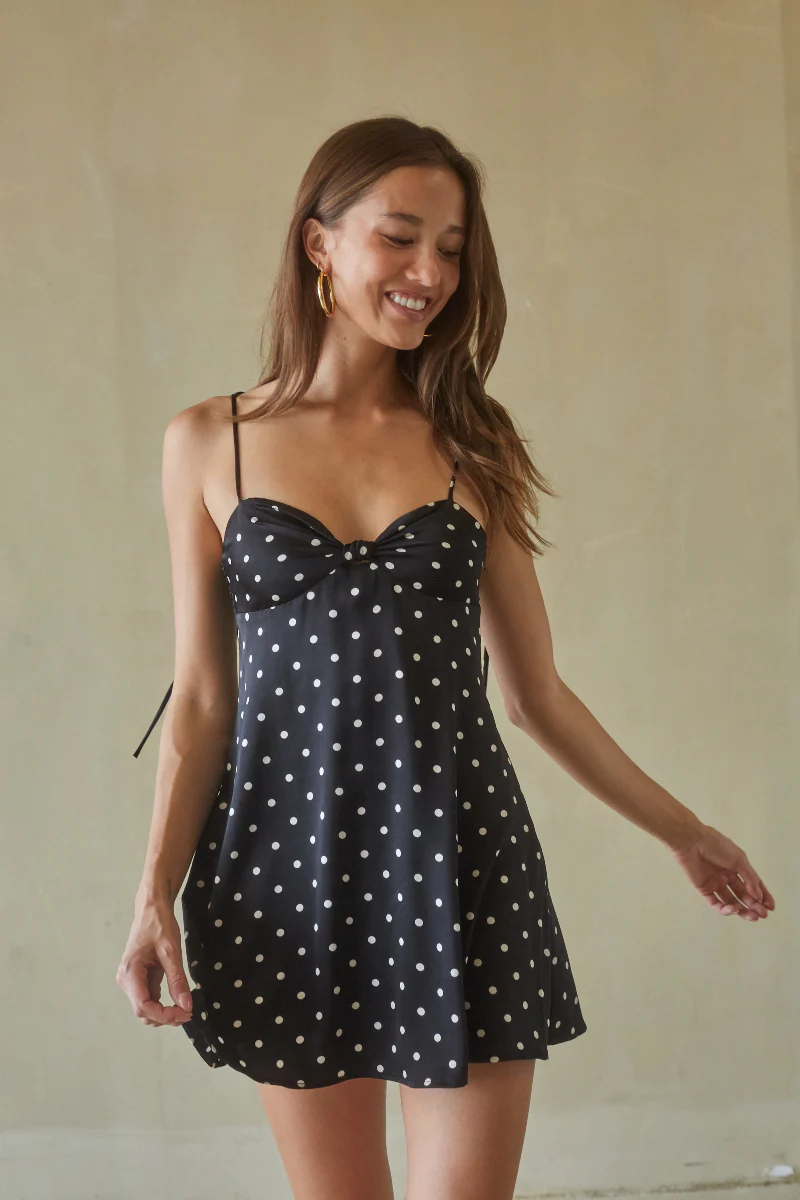 Ilona Polka Dot Mini Dress - luluinthesky