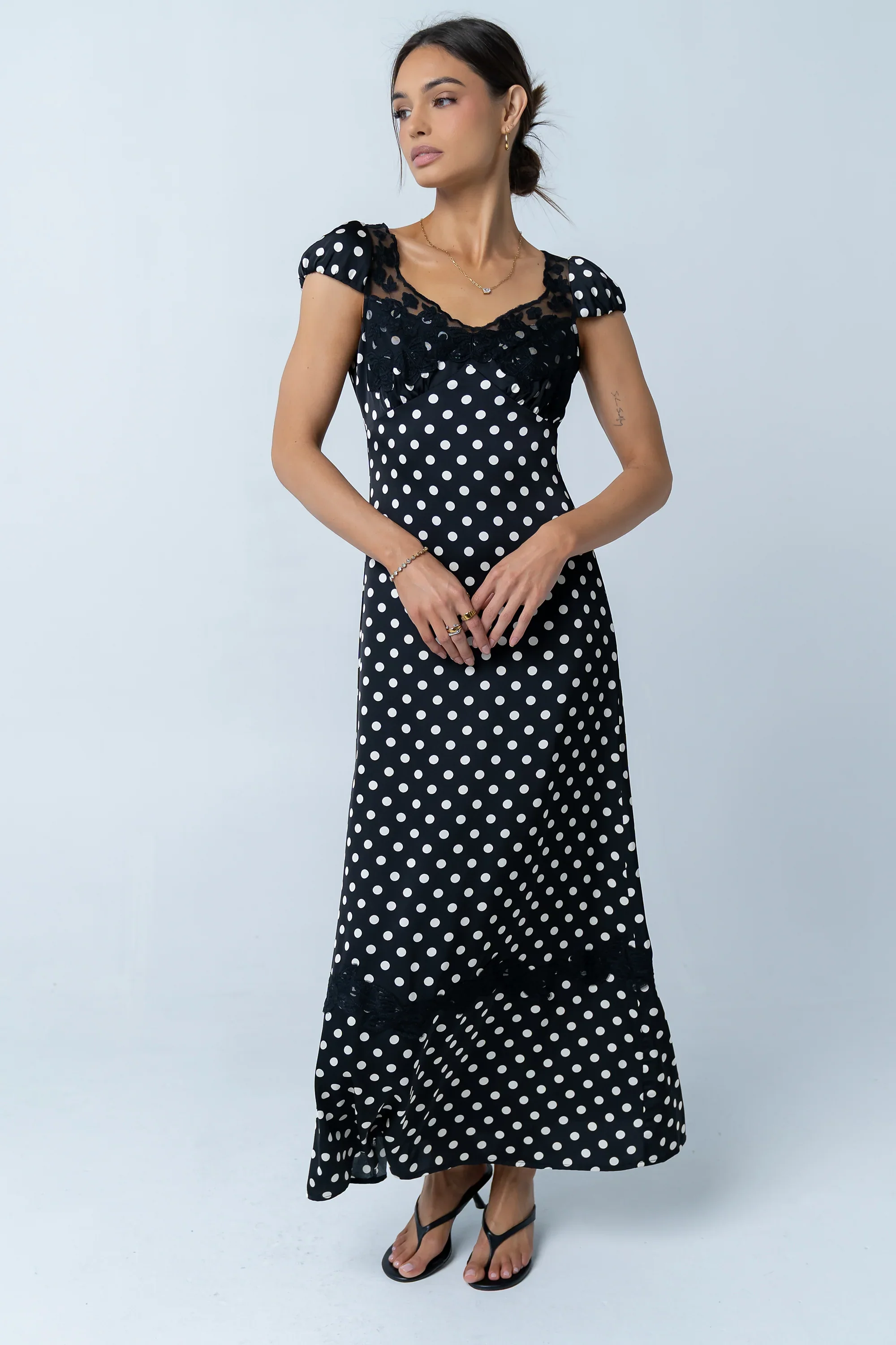 Marianna Polka Dot Maxi Dress