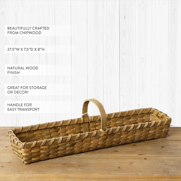 Long French Market Basket