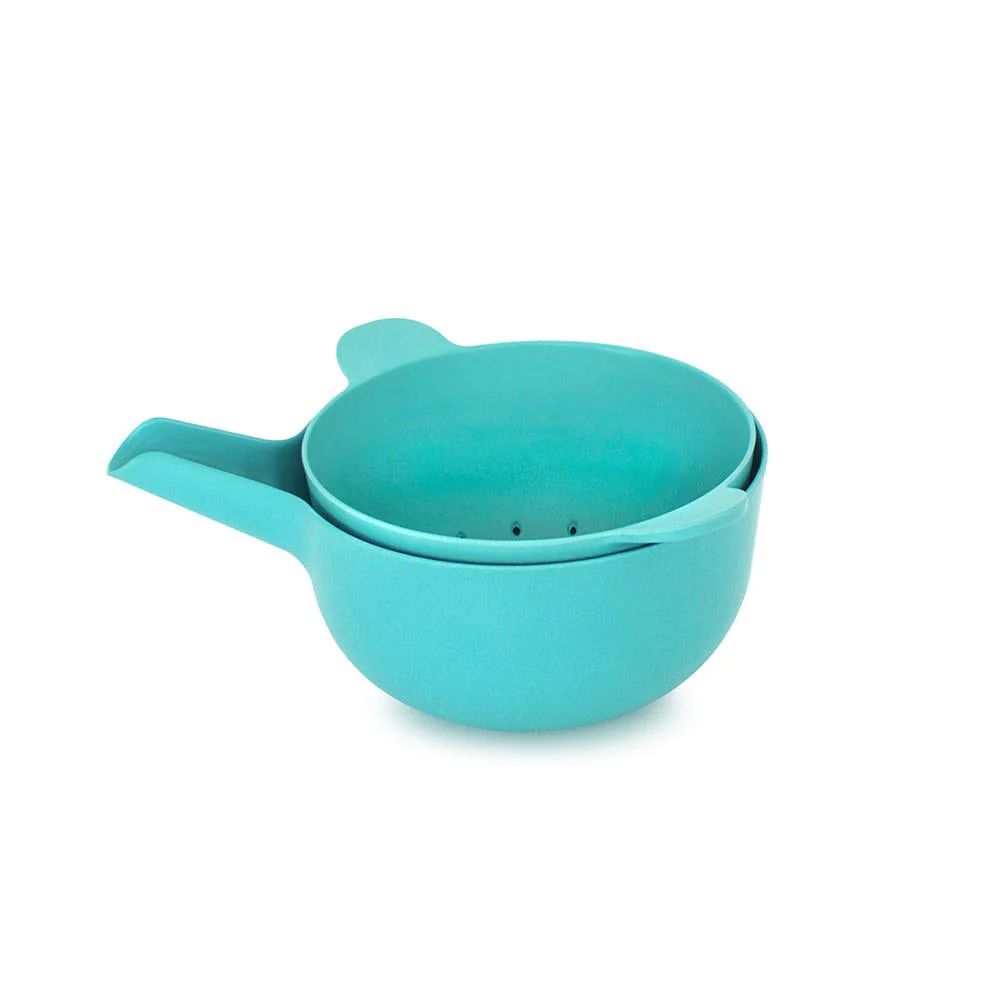 Vogeelle Small Mixing Bowl and Colander Set - Lagoon