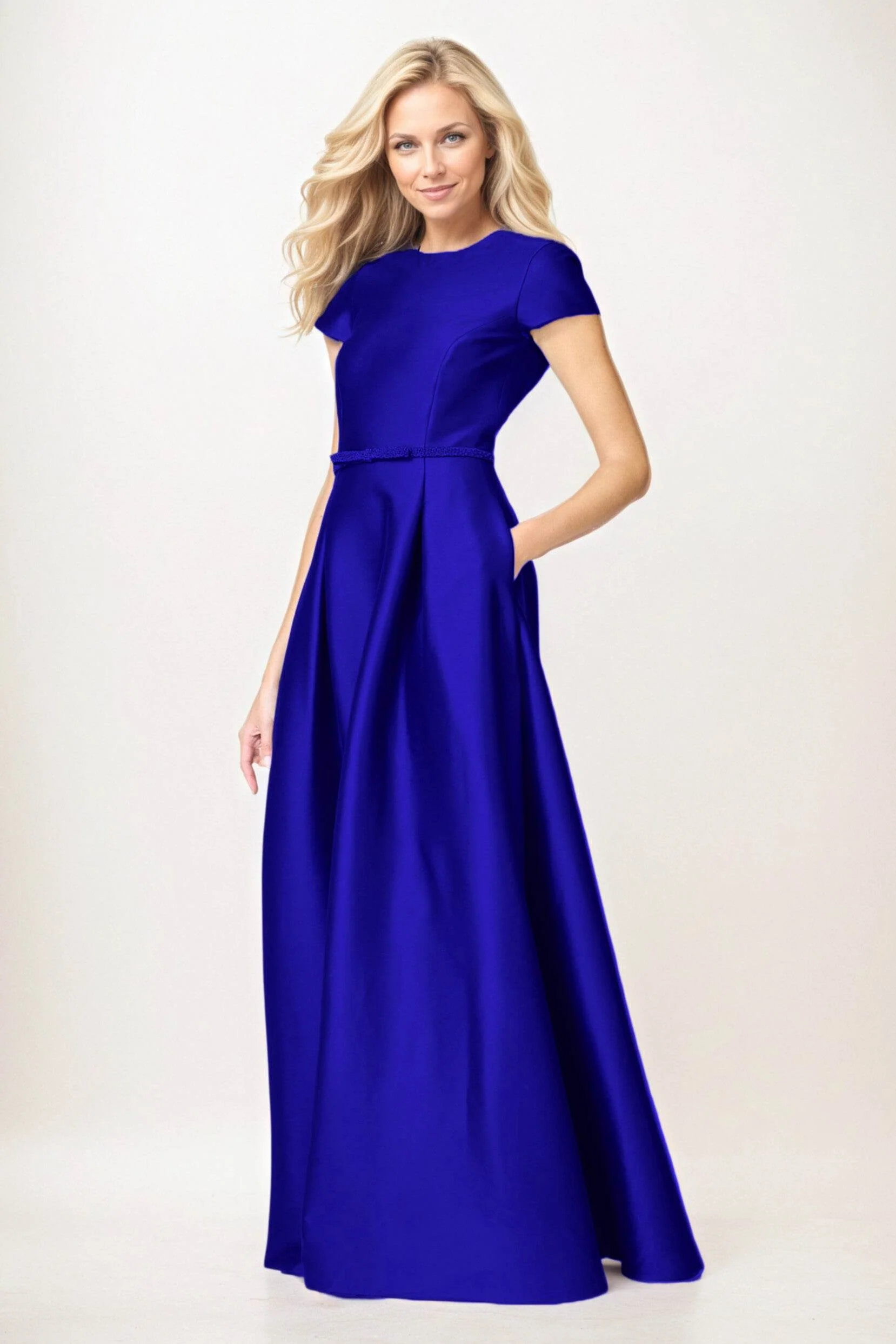 A-Line Maxi Satin Mother of the Bride Dresses CM0400