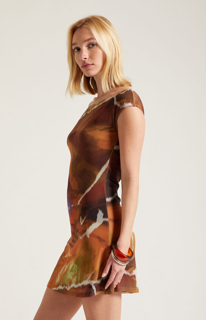 Third Charm Sophia Printed Mini Dress