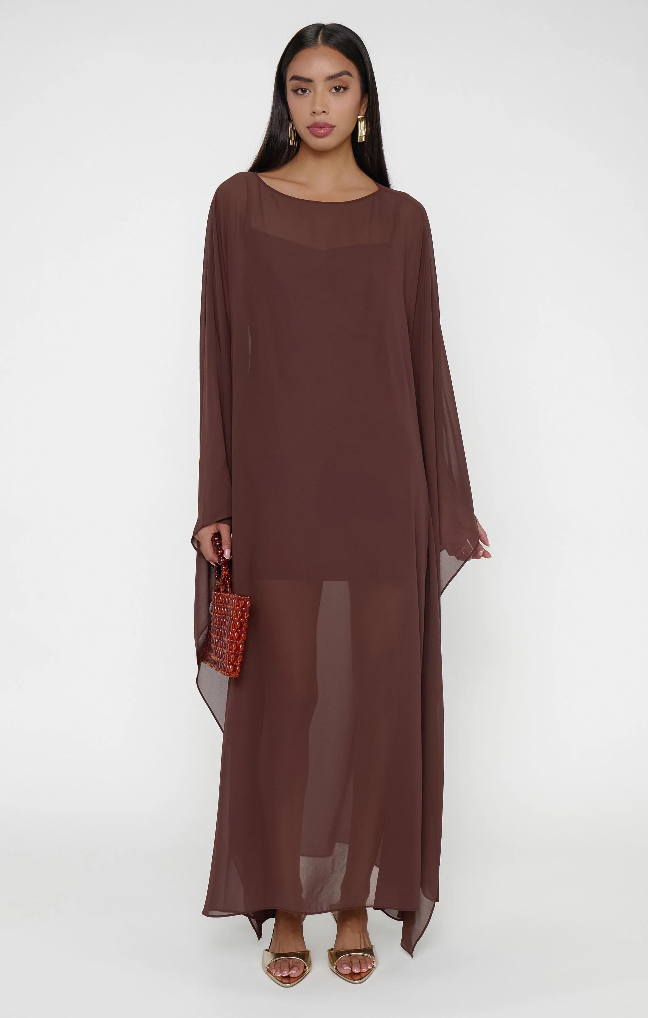 Olsen Maxi Dress ~ Chocolate Chiffon
