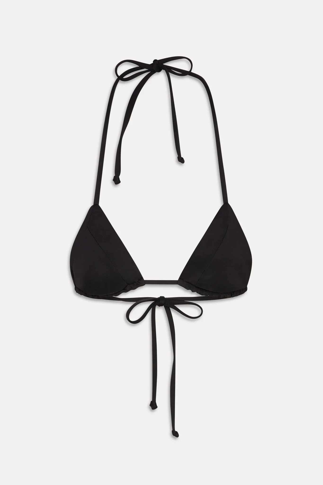 Sky Triangle Halter Bikini Top - Black