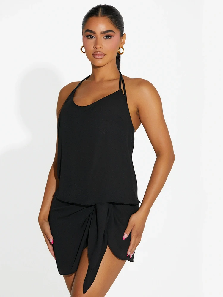 V-Neck Halter Top
