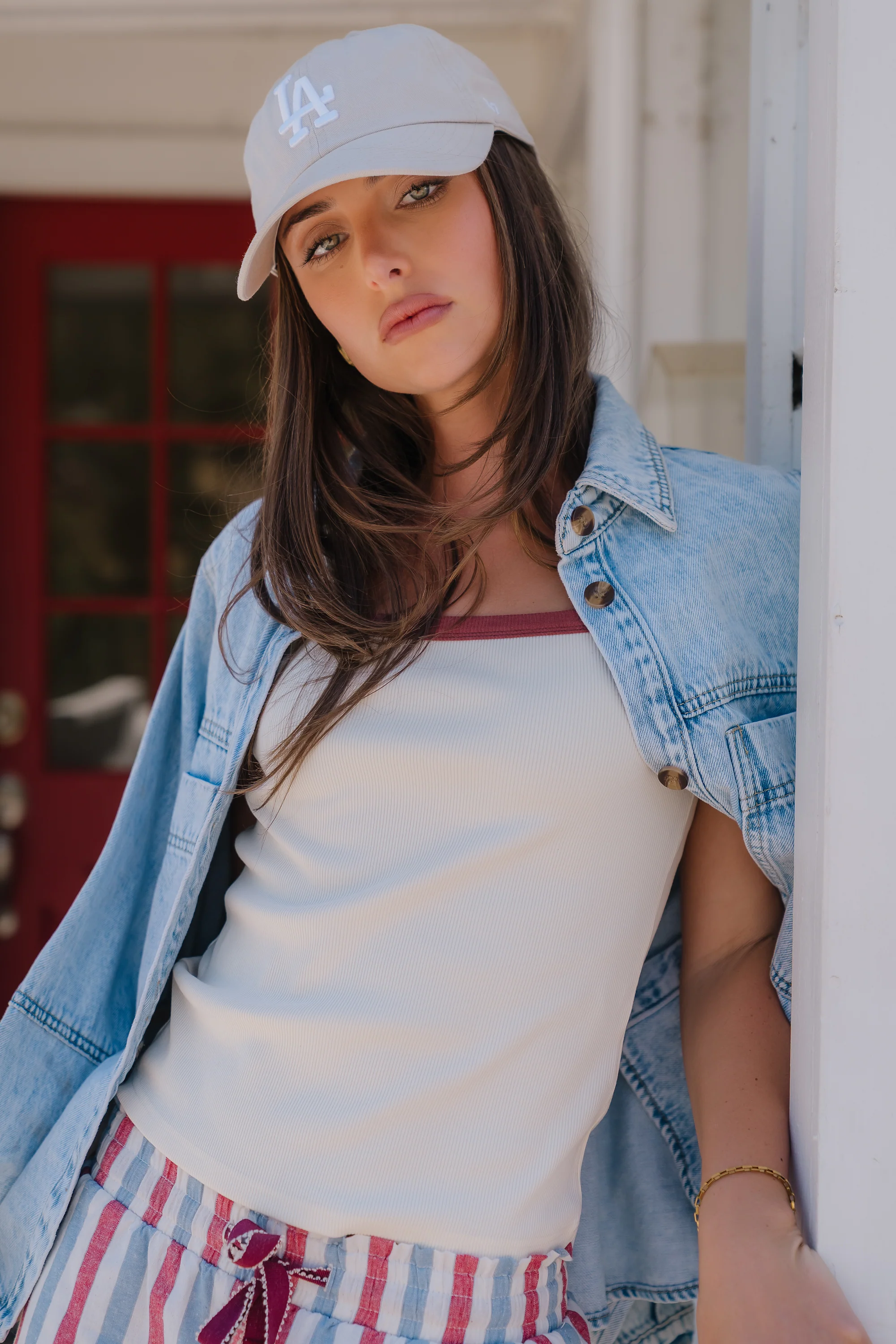 Los Angeles Dodgers Baseball Cap in Bone