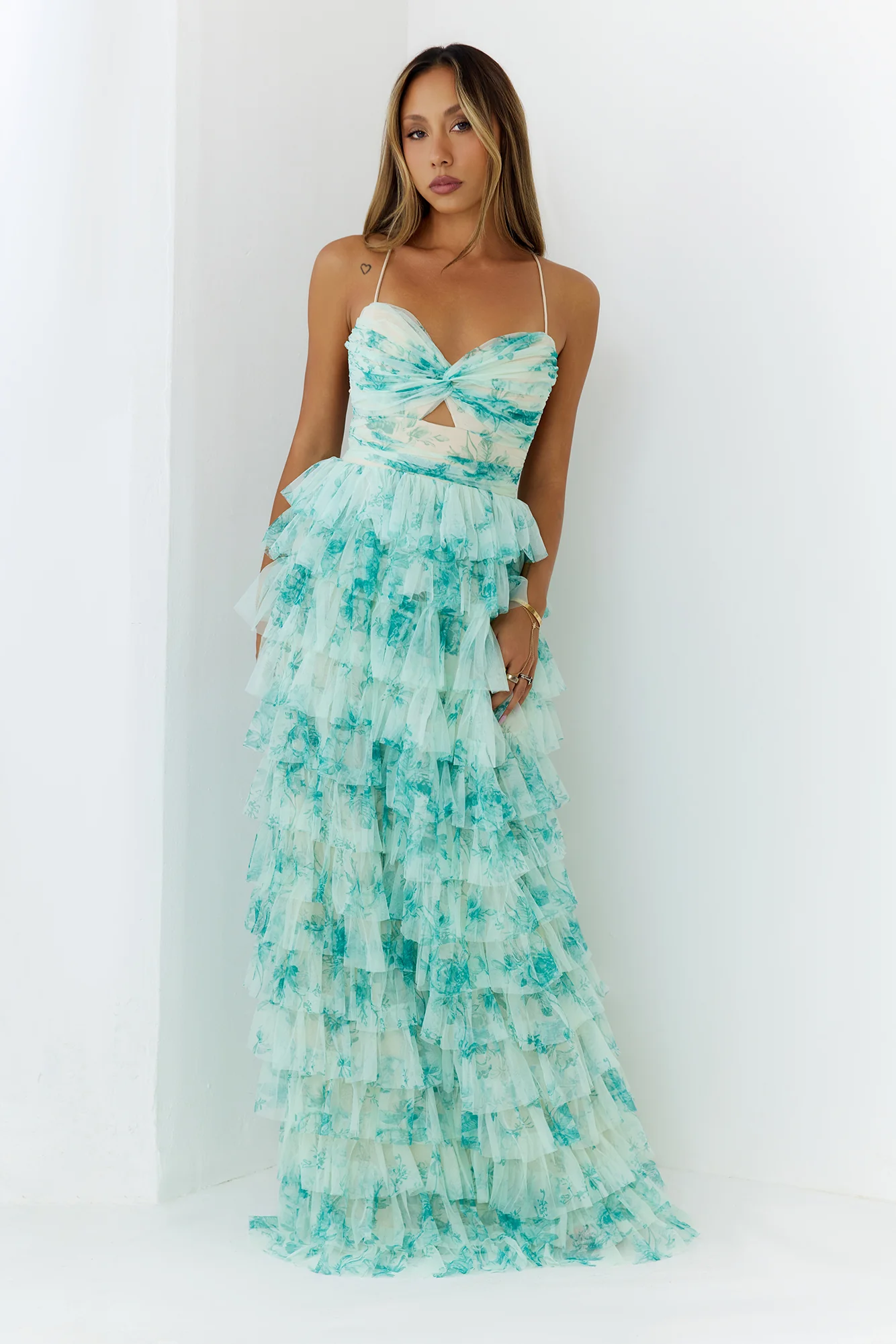 Elegant Whisper Maxi Dress Green