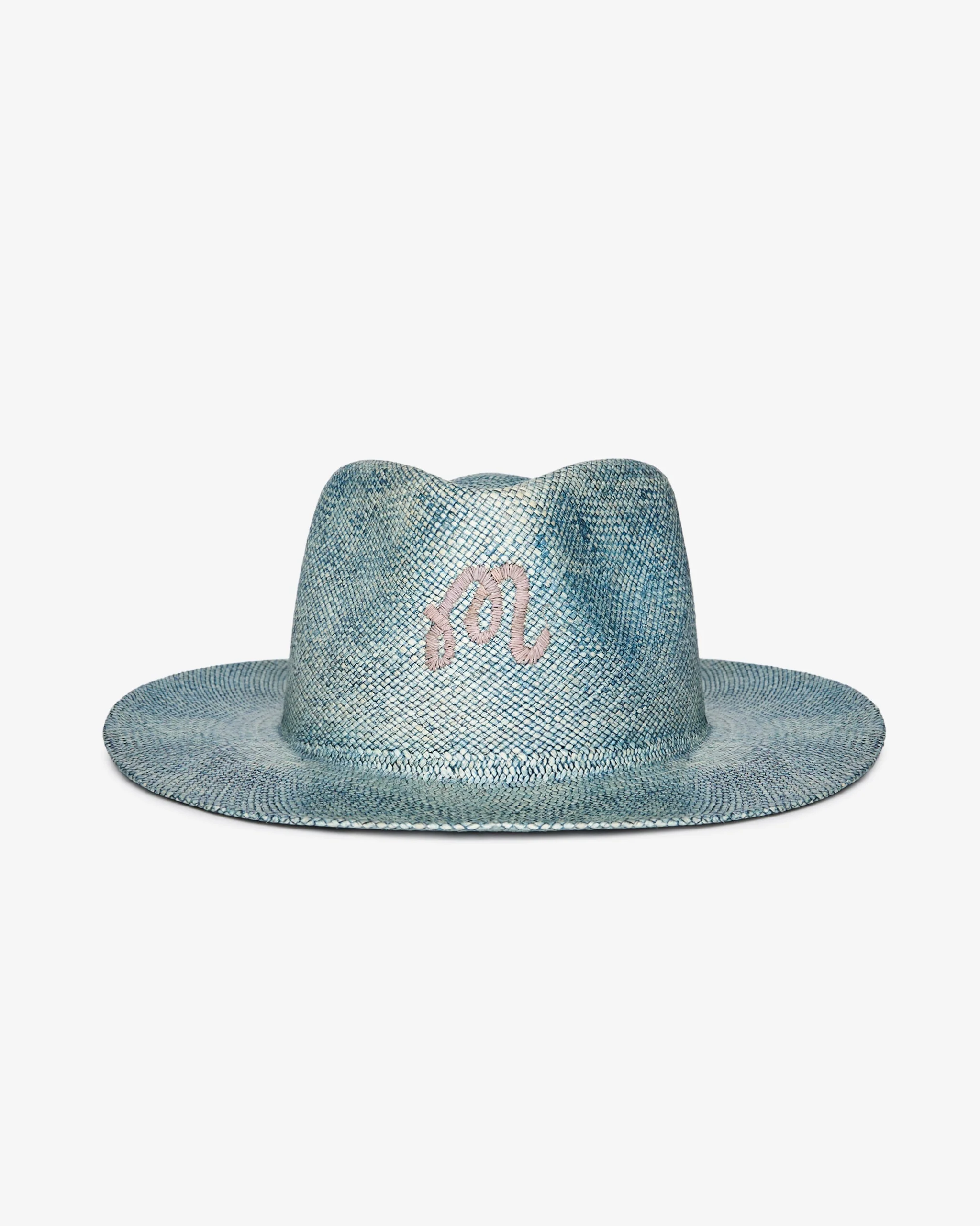 Indigo Straw Hat