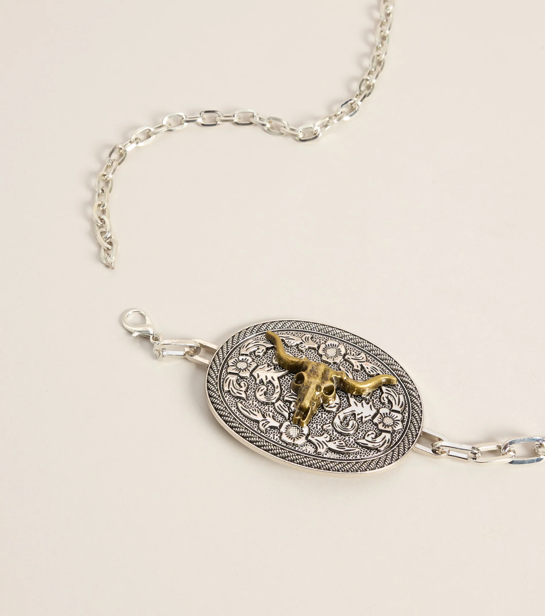 Wild West Longhorn Chain Belt