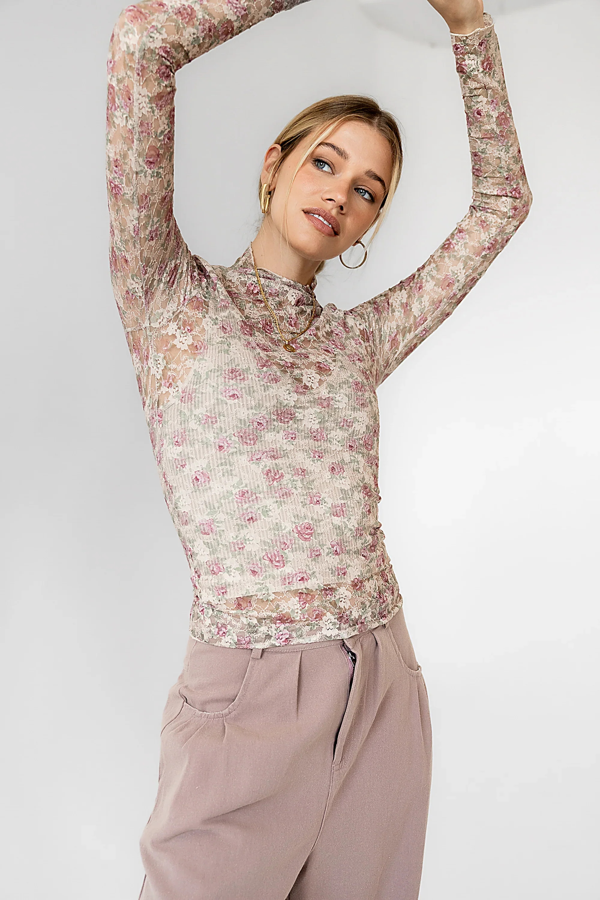 Renne Floral Lace Top